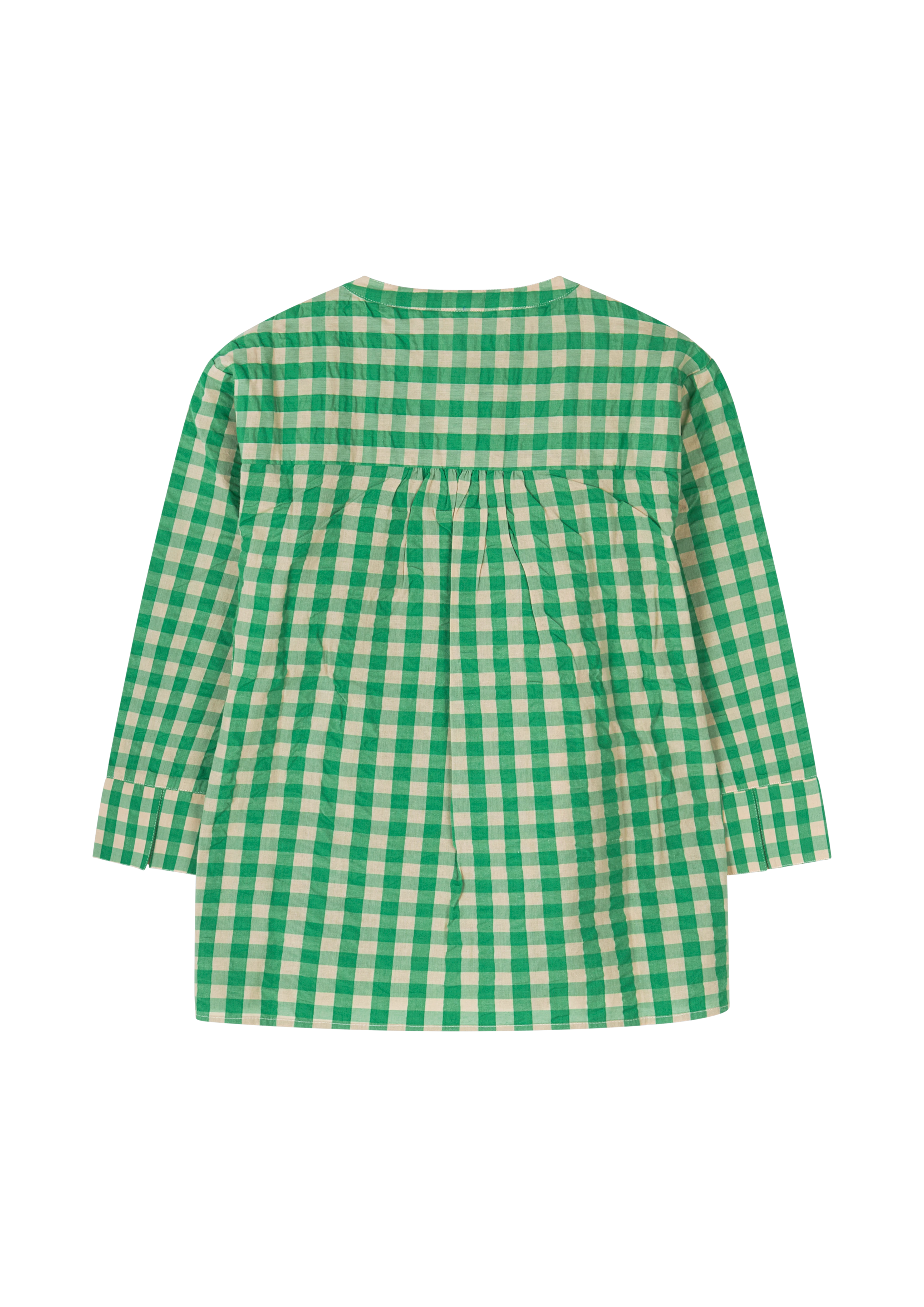 Irene shirt S/M från JUNA i färgen Grön/Sand, tillverkad av Bomull