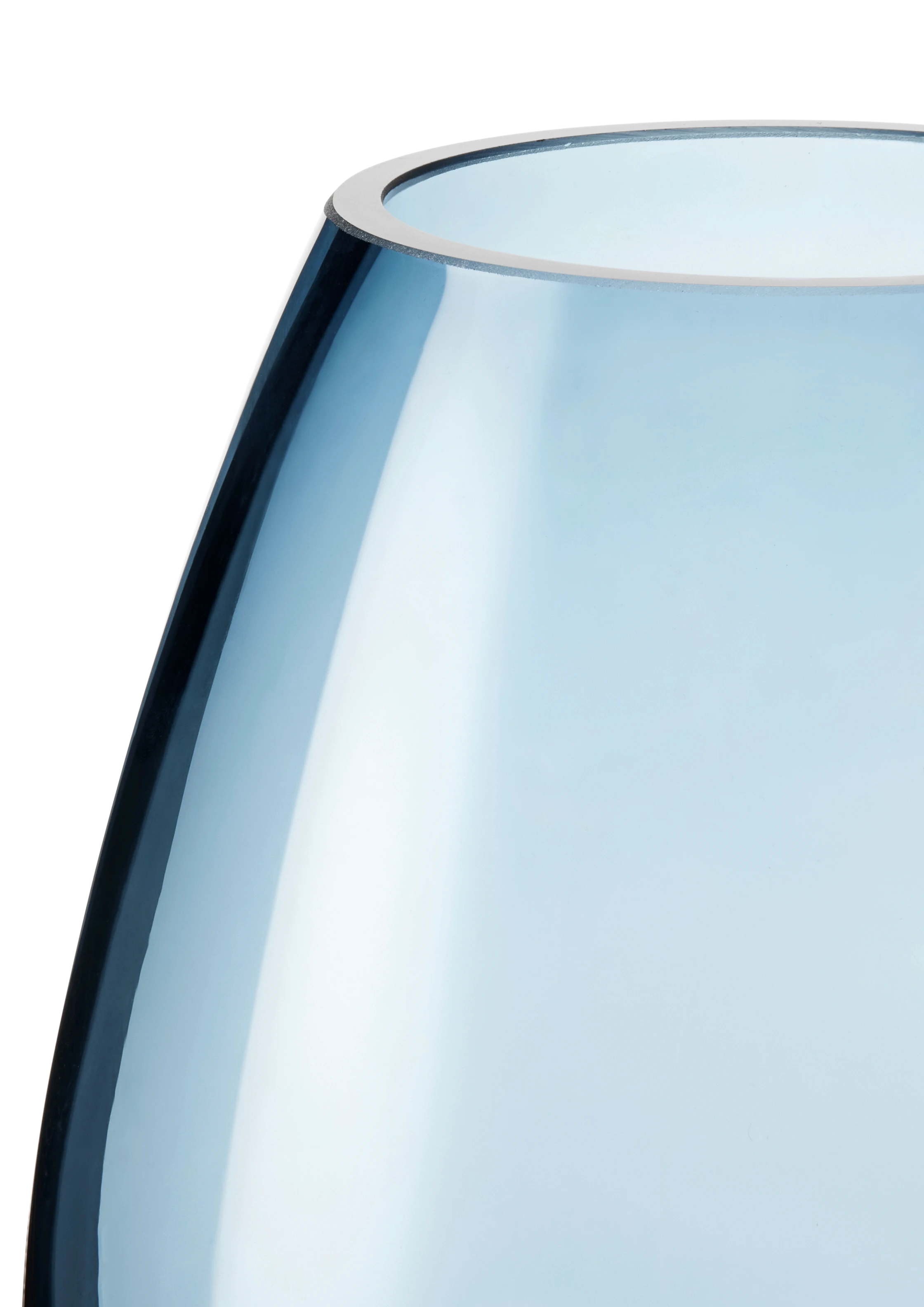 Vase H20.5 cm fra Holmegaard i farven Mørk blå, lavet af Glas