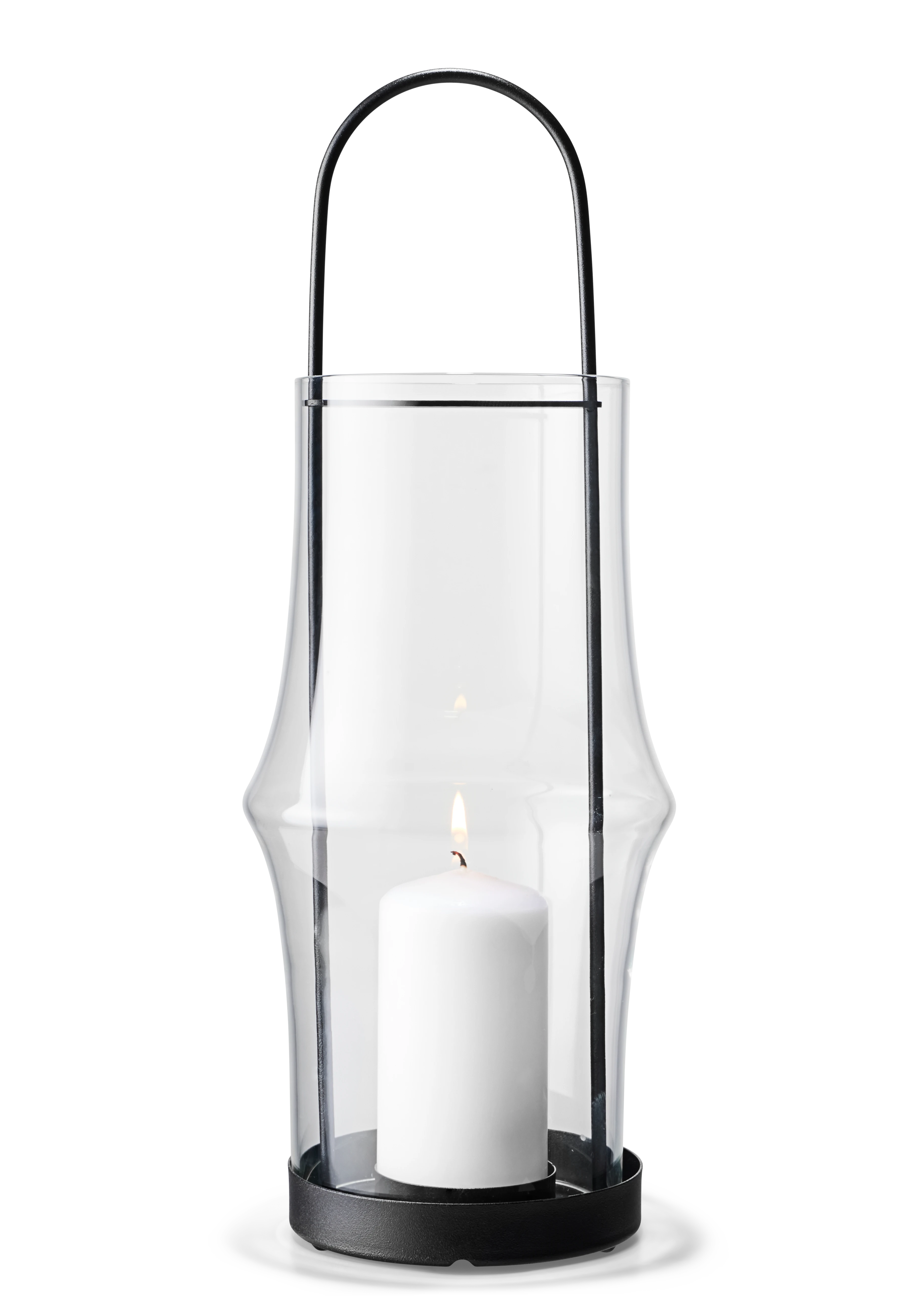 Lanterne H39 cm fra Holmegaard i farven Klar, lavet af Glas