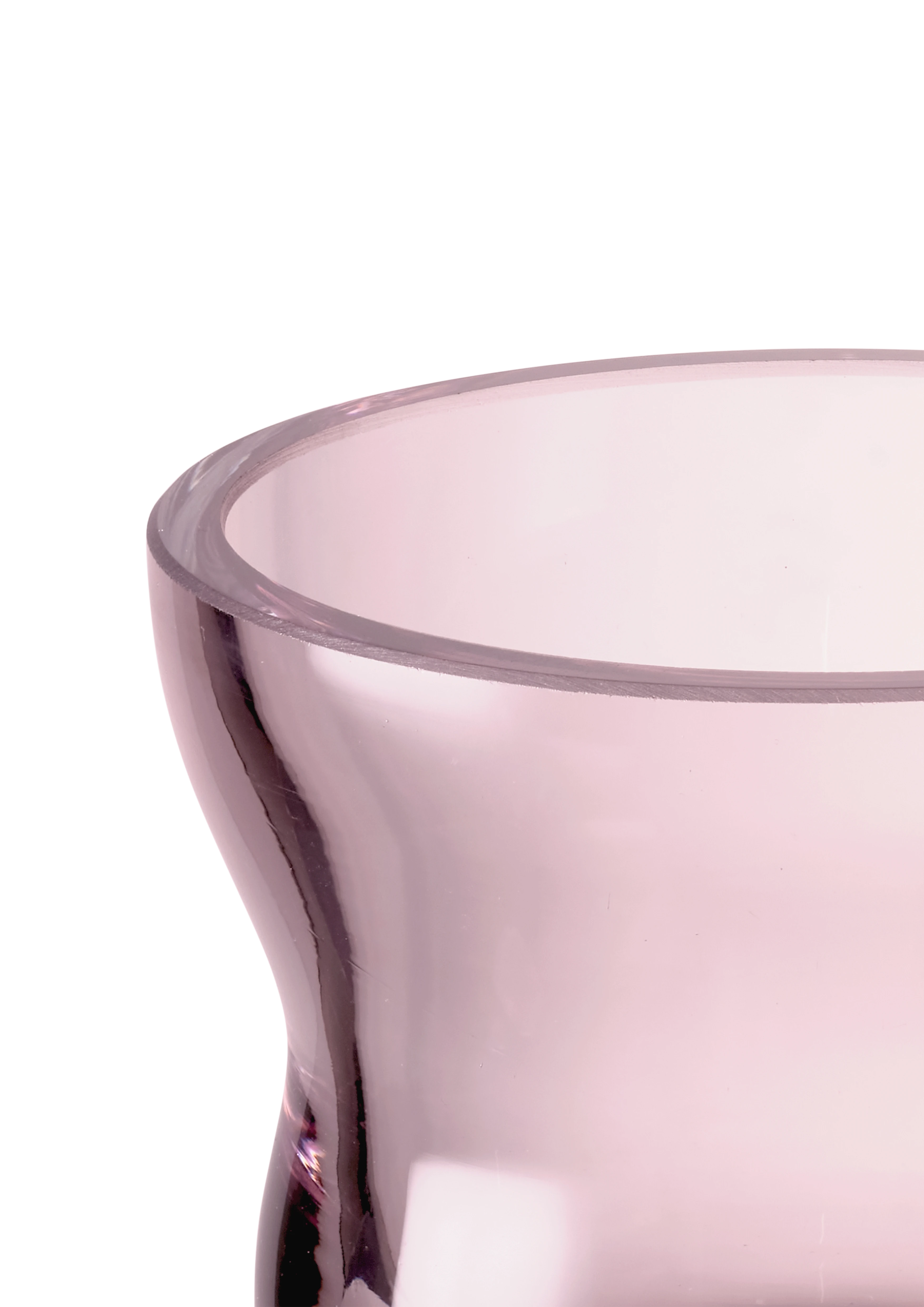 Telyslykt Ø8.5 cm fra Holmegaard i fargen Burgundy, laget av Glass