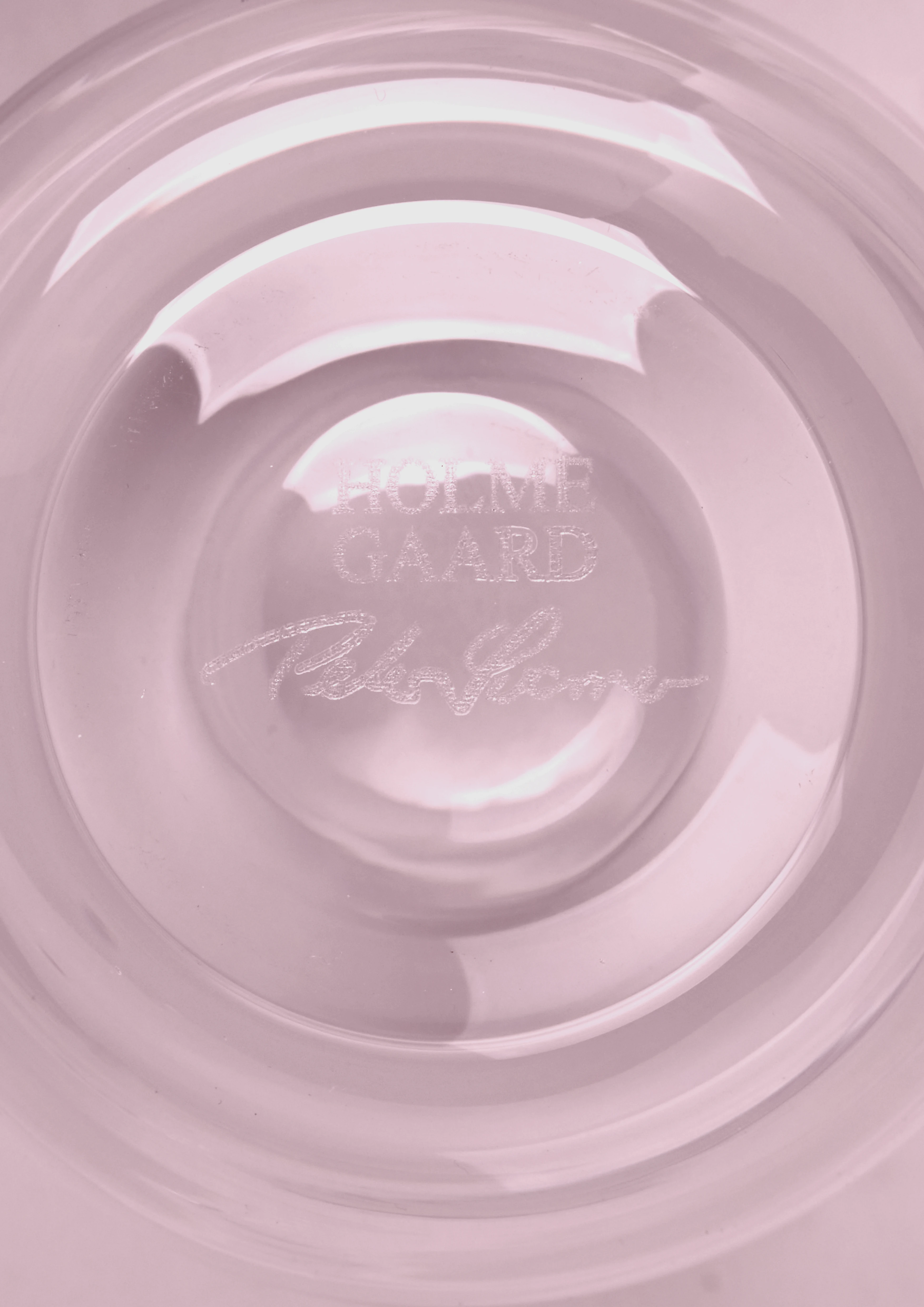 Tealight holder Ø8.5 cm from Holmegaard in Burgundy color, made of Glass