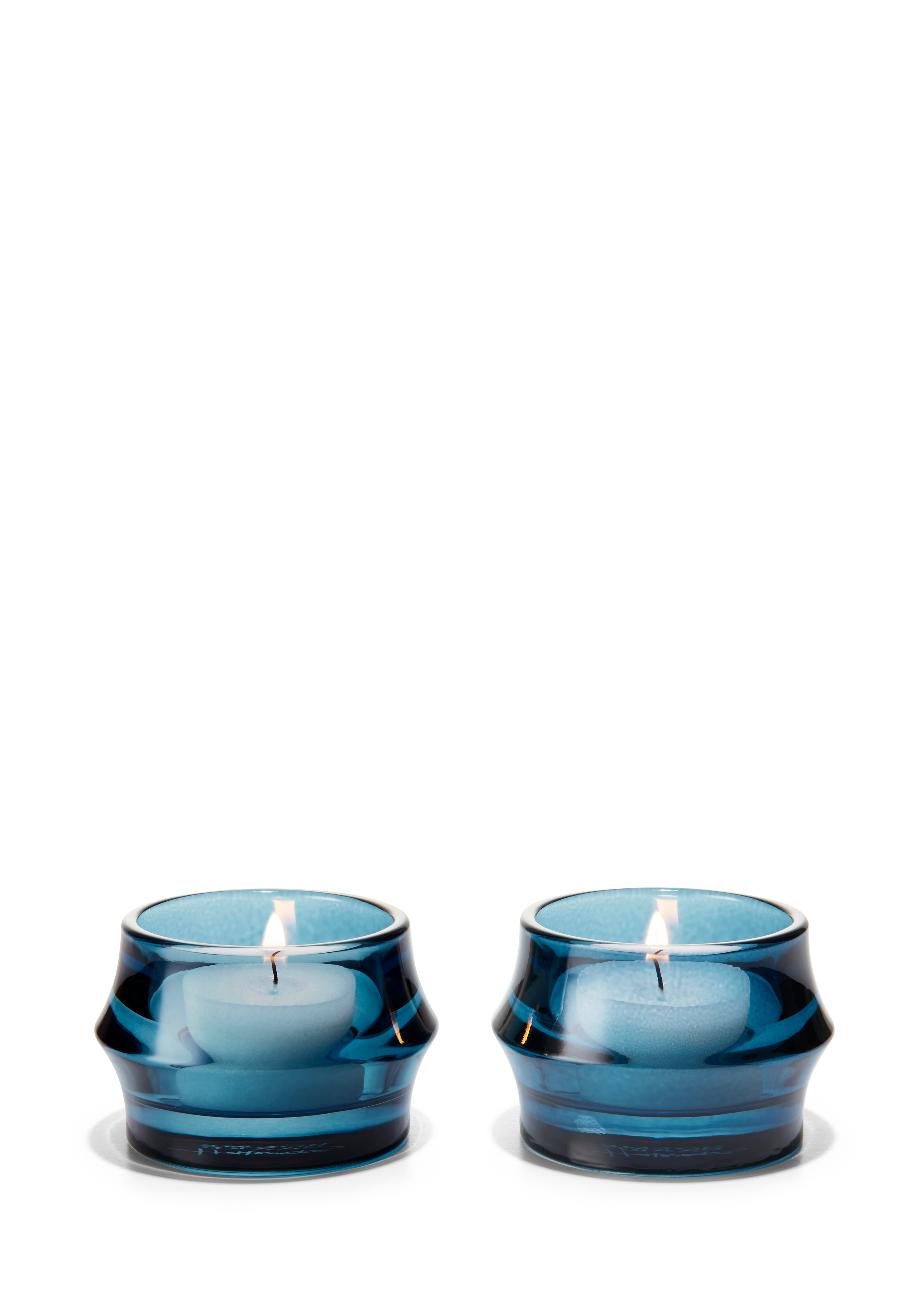 Tealight holder Ø7.2 cm 2 pcs. from Holmegaard in Dark blue color, made of Glass