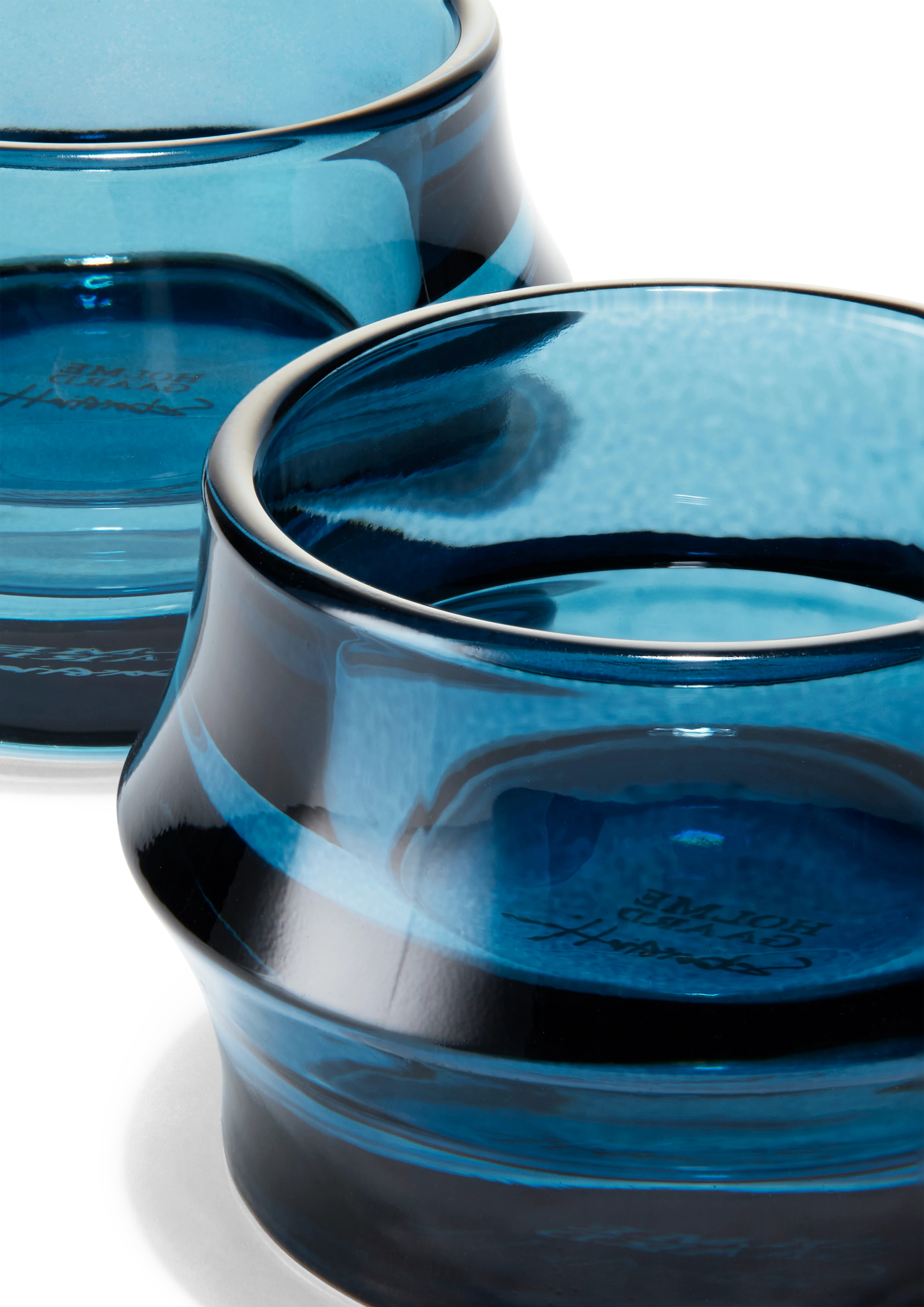 Tealight holder Ø7.2 cm 2 pcs. from Holmegaard in Dark blue color, made of Glass