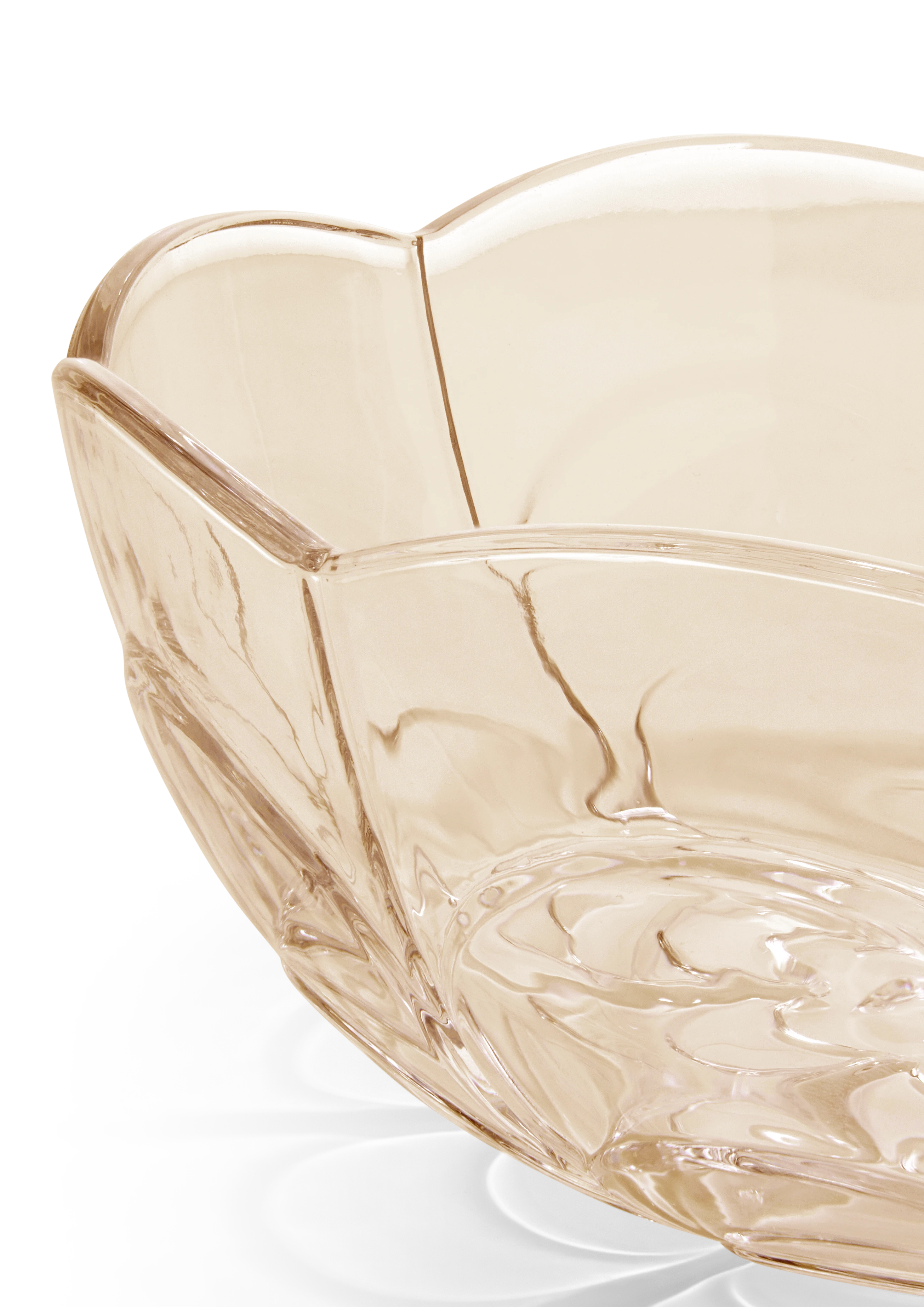 Bowl Ø23 cm from Holmegaard in Toffee Rose color, made of Glass