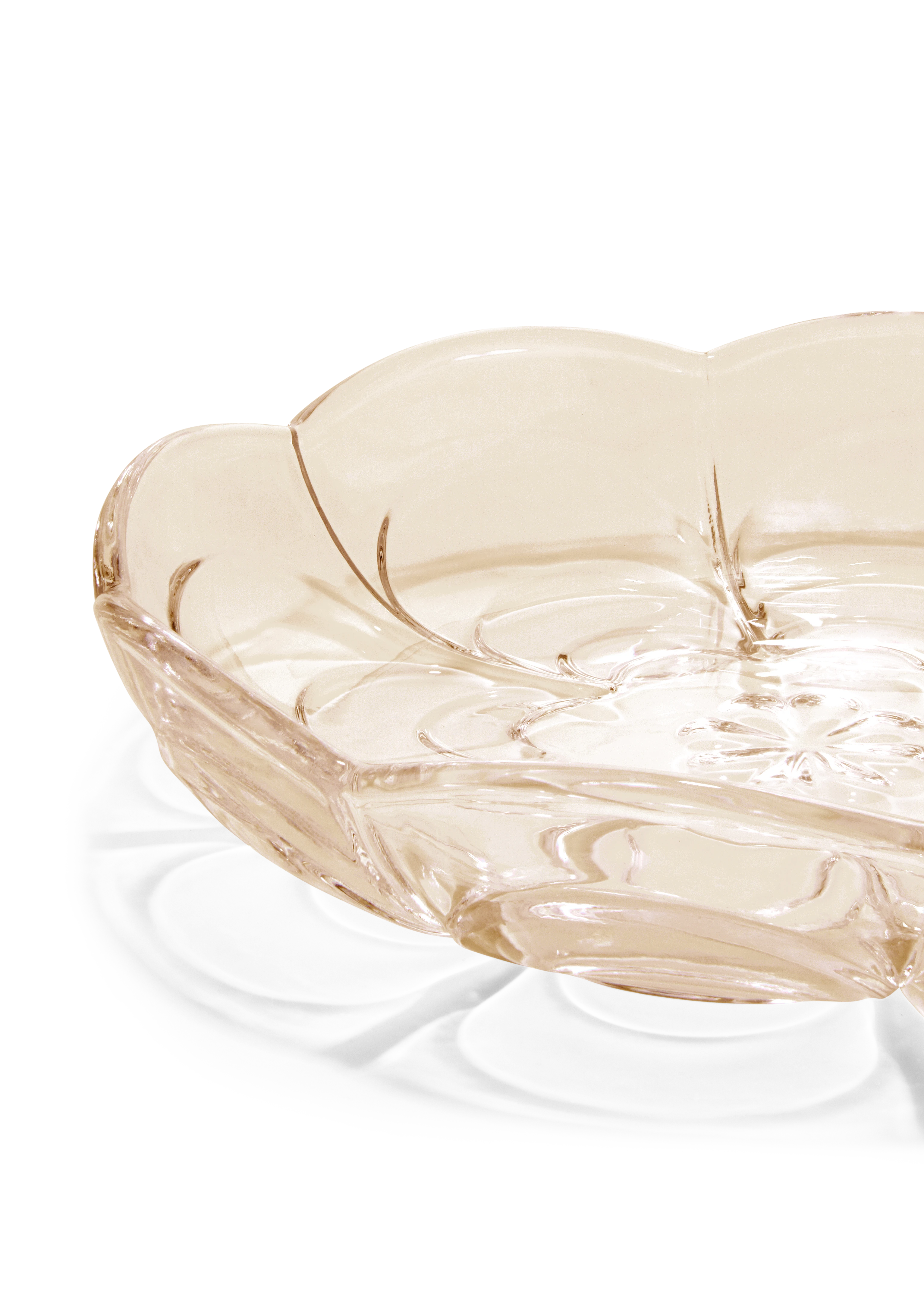 Isasjett Ø16 cm 2 stk. fra Holmegaard i fargen Toffee Rose, laget av Glass