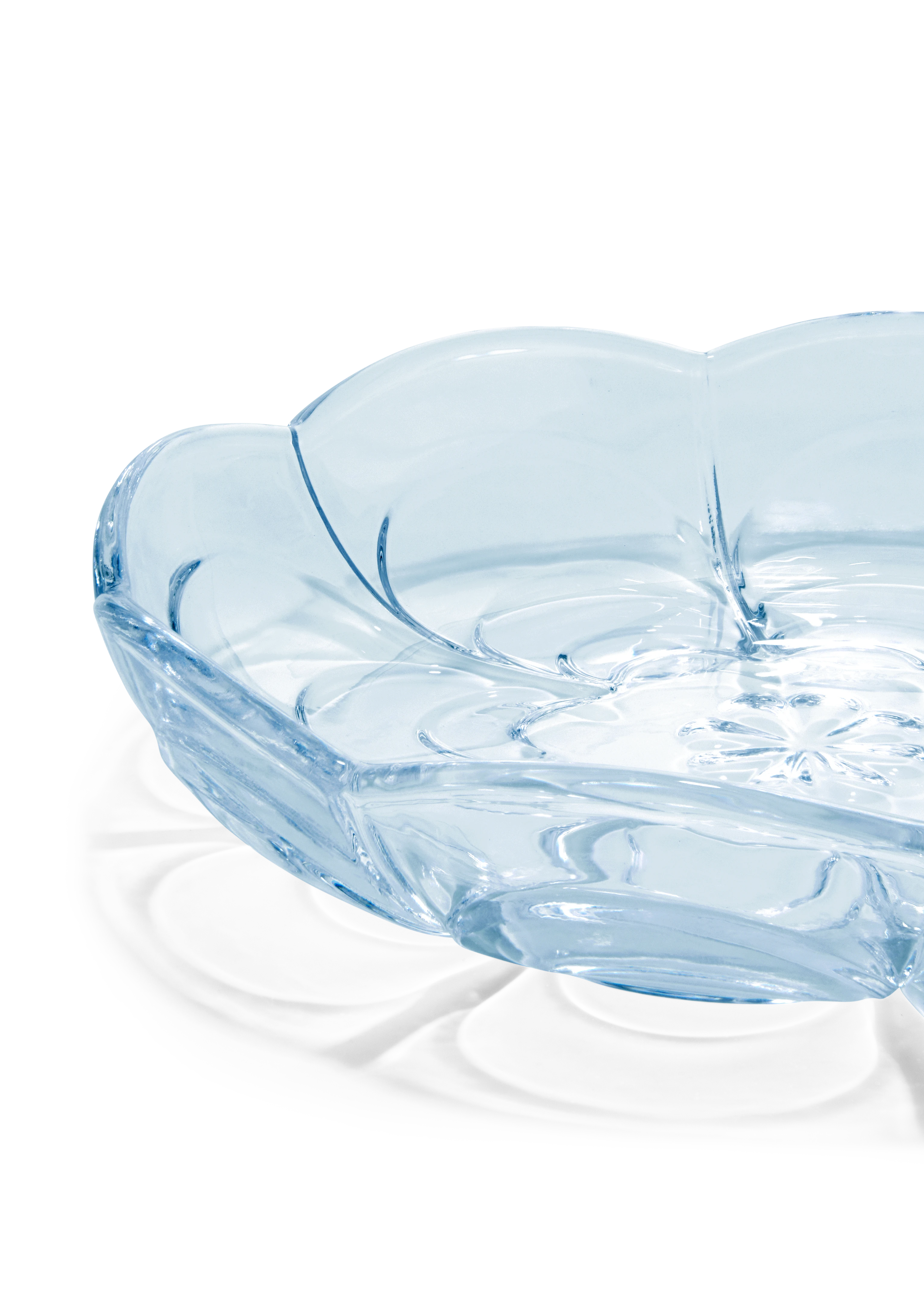 Isasiet Ø16 cm 2 stk. fra Holmegaard i farven Blue Iris, lavet af Glas