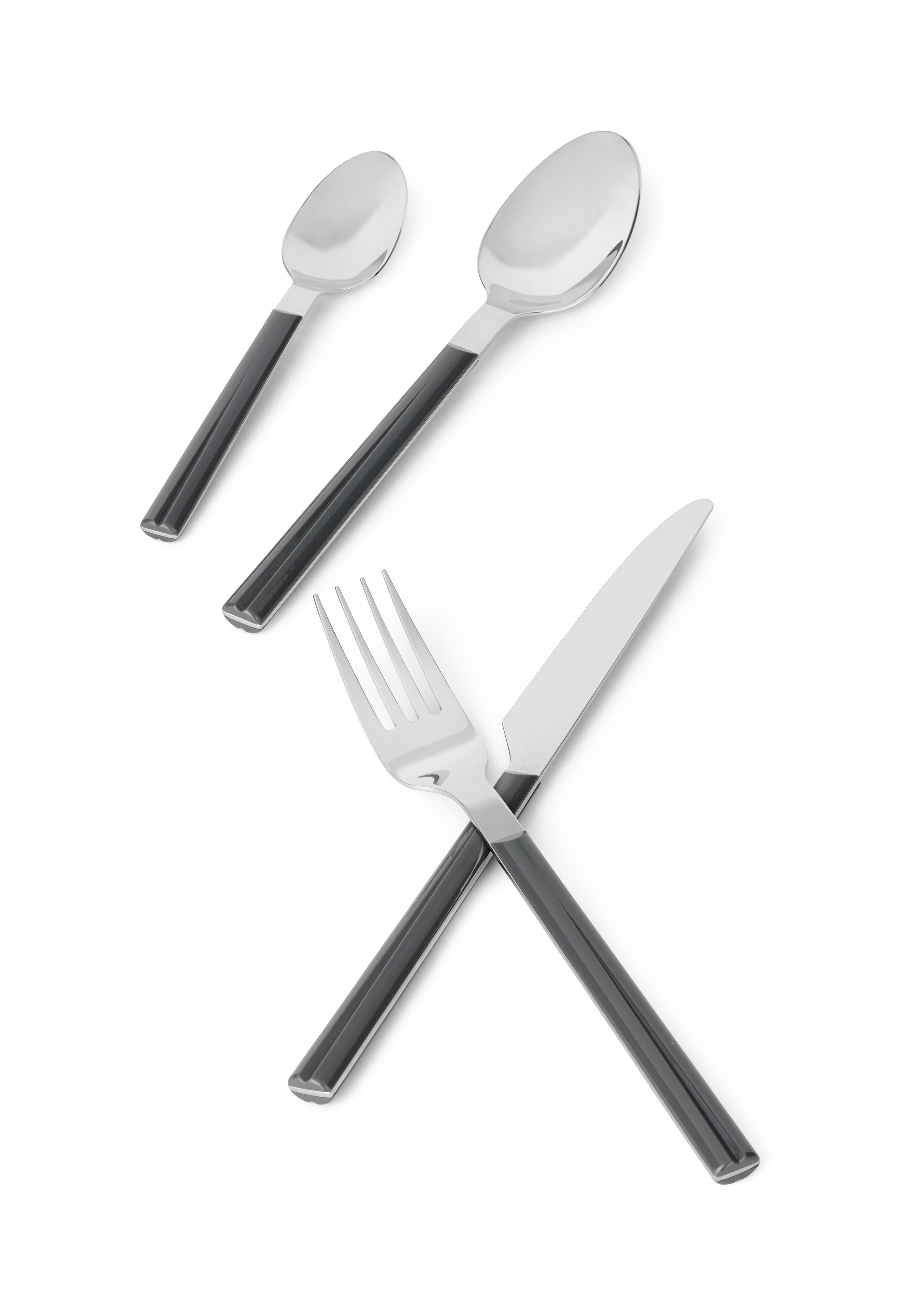 Bistro Cutlery set 16 parts from Rosendahl in Ash grey color, made of Metal