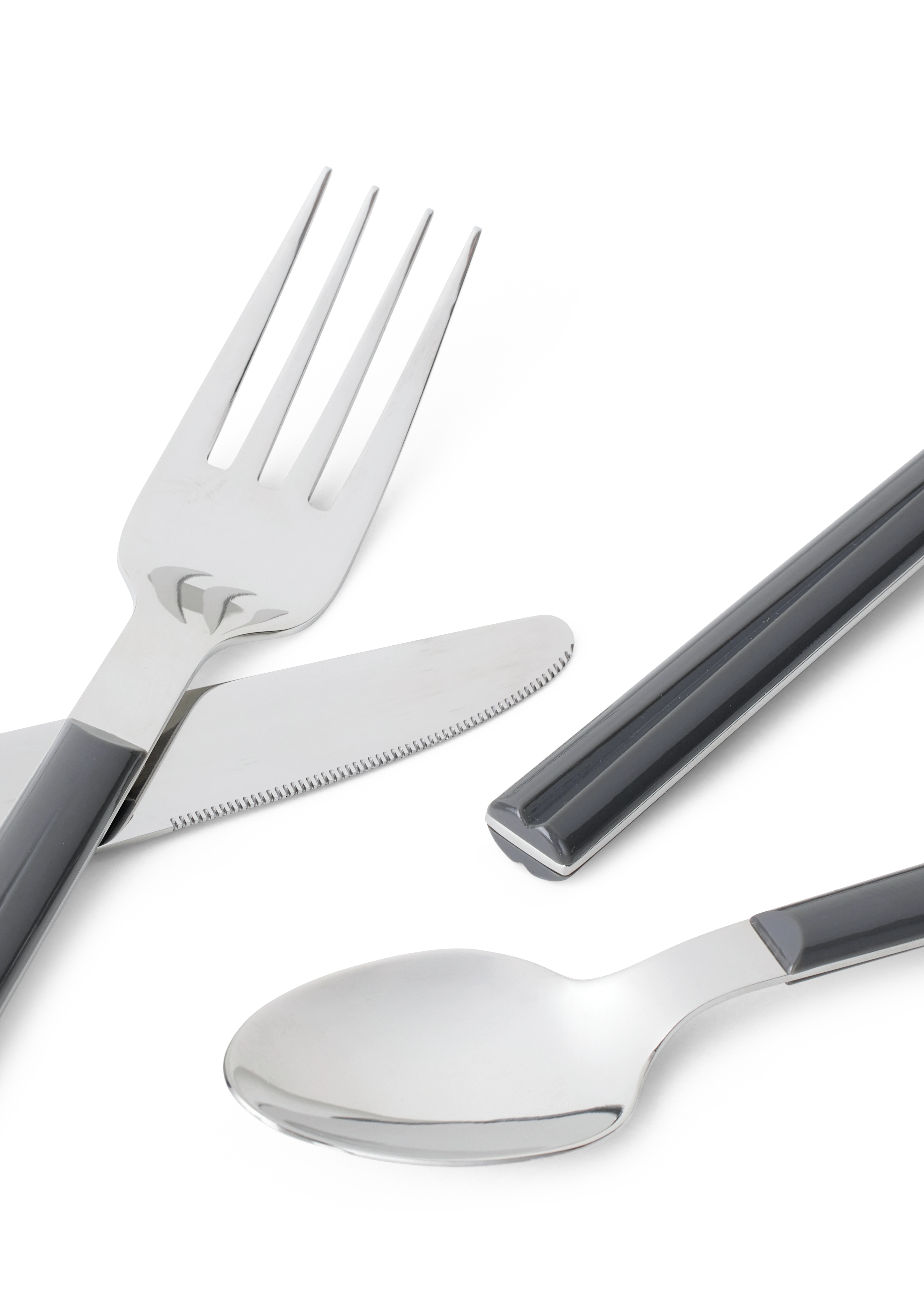 Bistro Cutlery set 16 parts from Rosendahl in Ash grey color, made of Metal