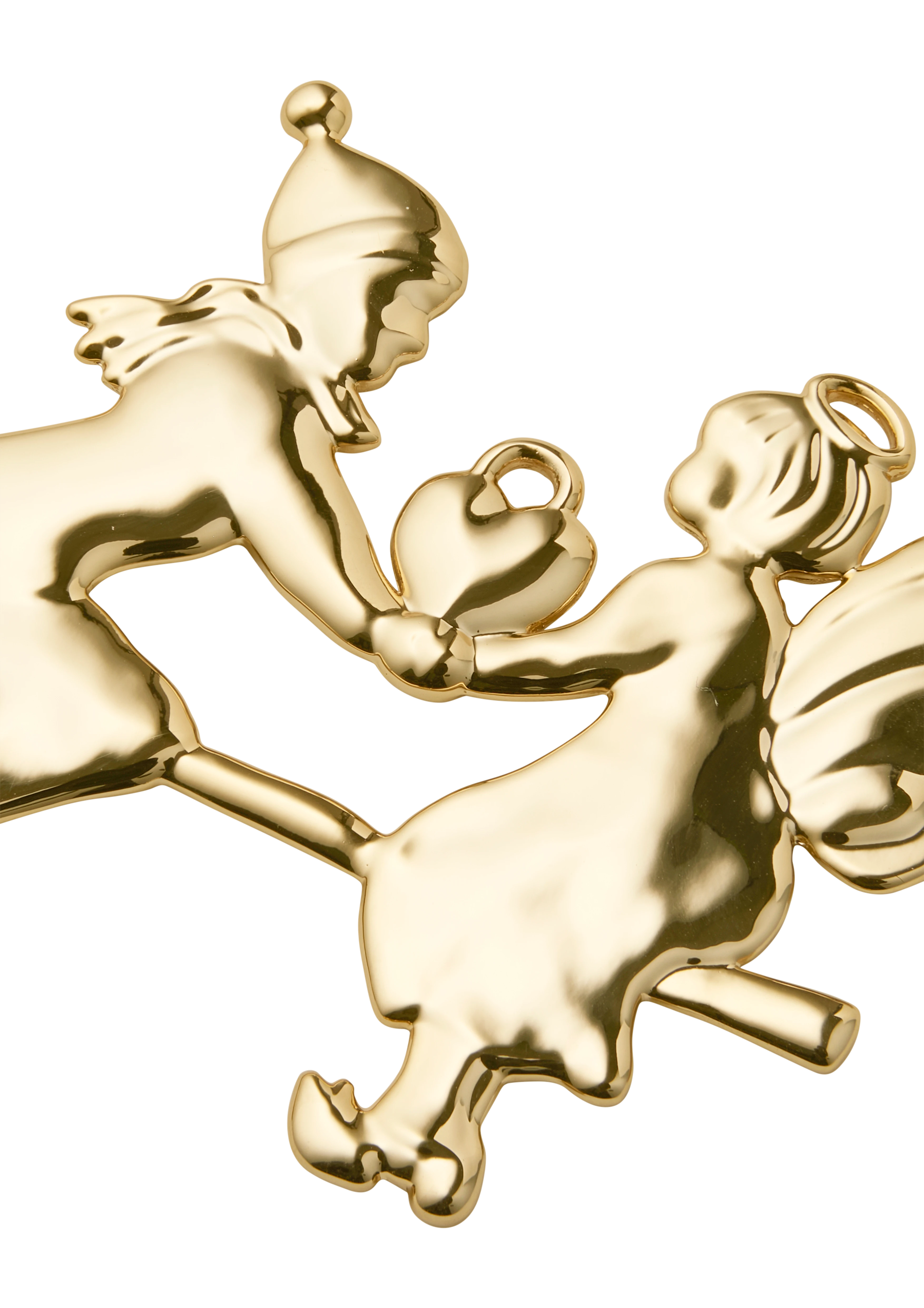 Ängel på gungbräda H6.5 från Rosendahl i färgen Förgylld, tillverkad av Metall