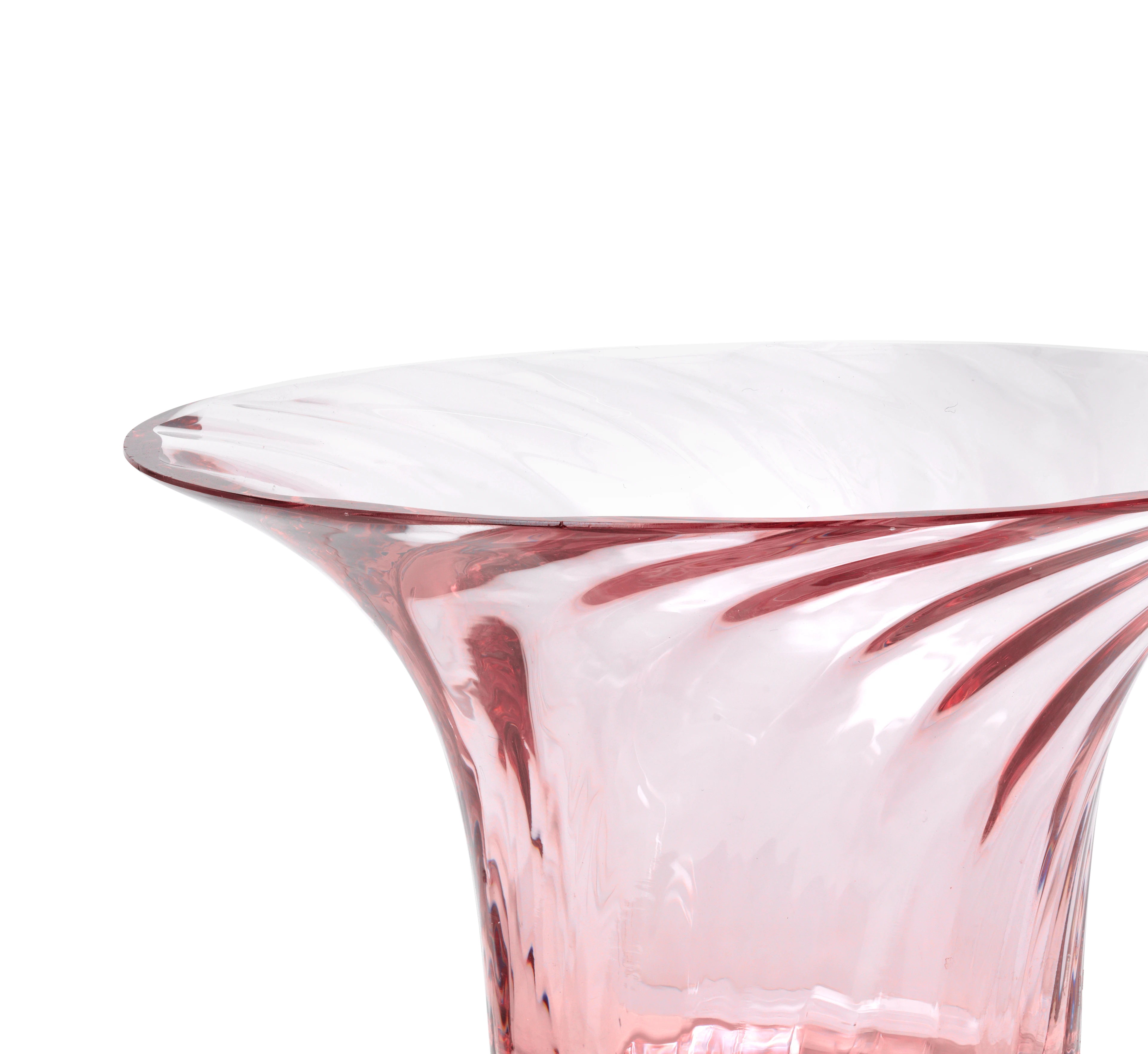 Optic Anniversary Tealight Holder Ø11 from Rosendahl in Blush color, made of Glass