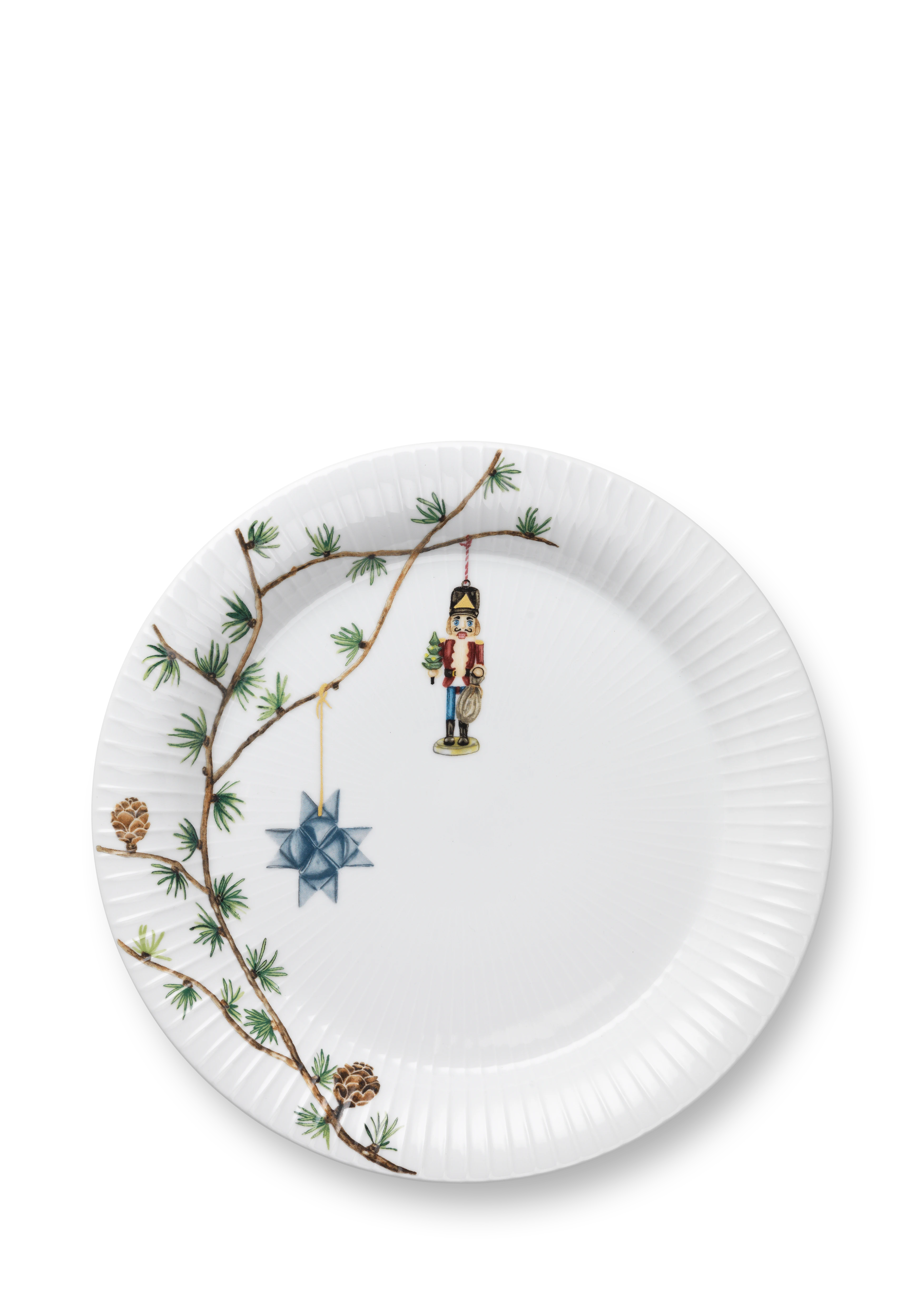 Tallerken Ø27 cm fra Kähler i fargen Hvit m. deko, laget av Keramikk