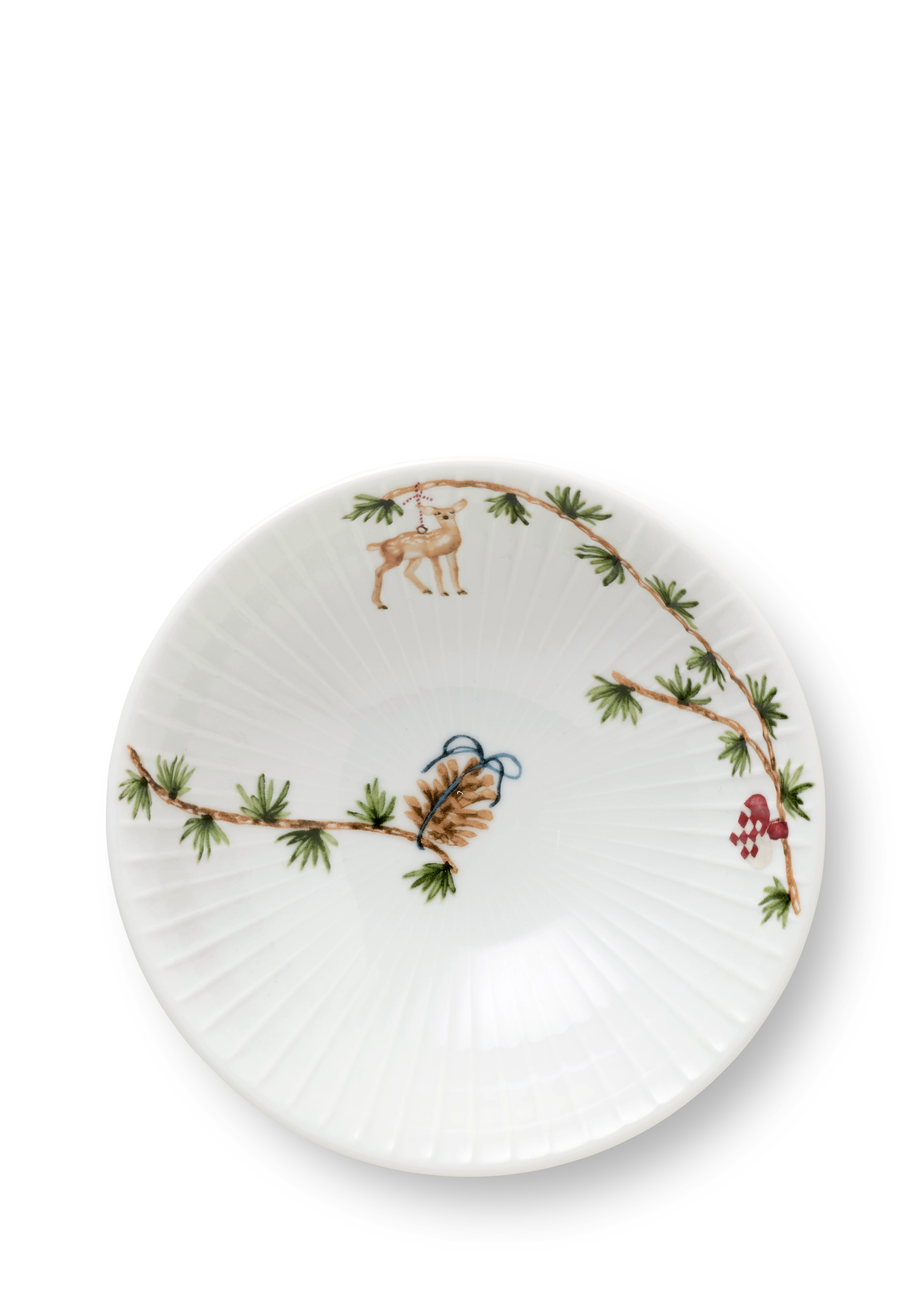 Skål Ø16 cm 2 stk. fra Kähler i farven Hvid m. deko, lavet af Keramik