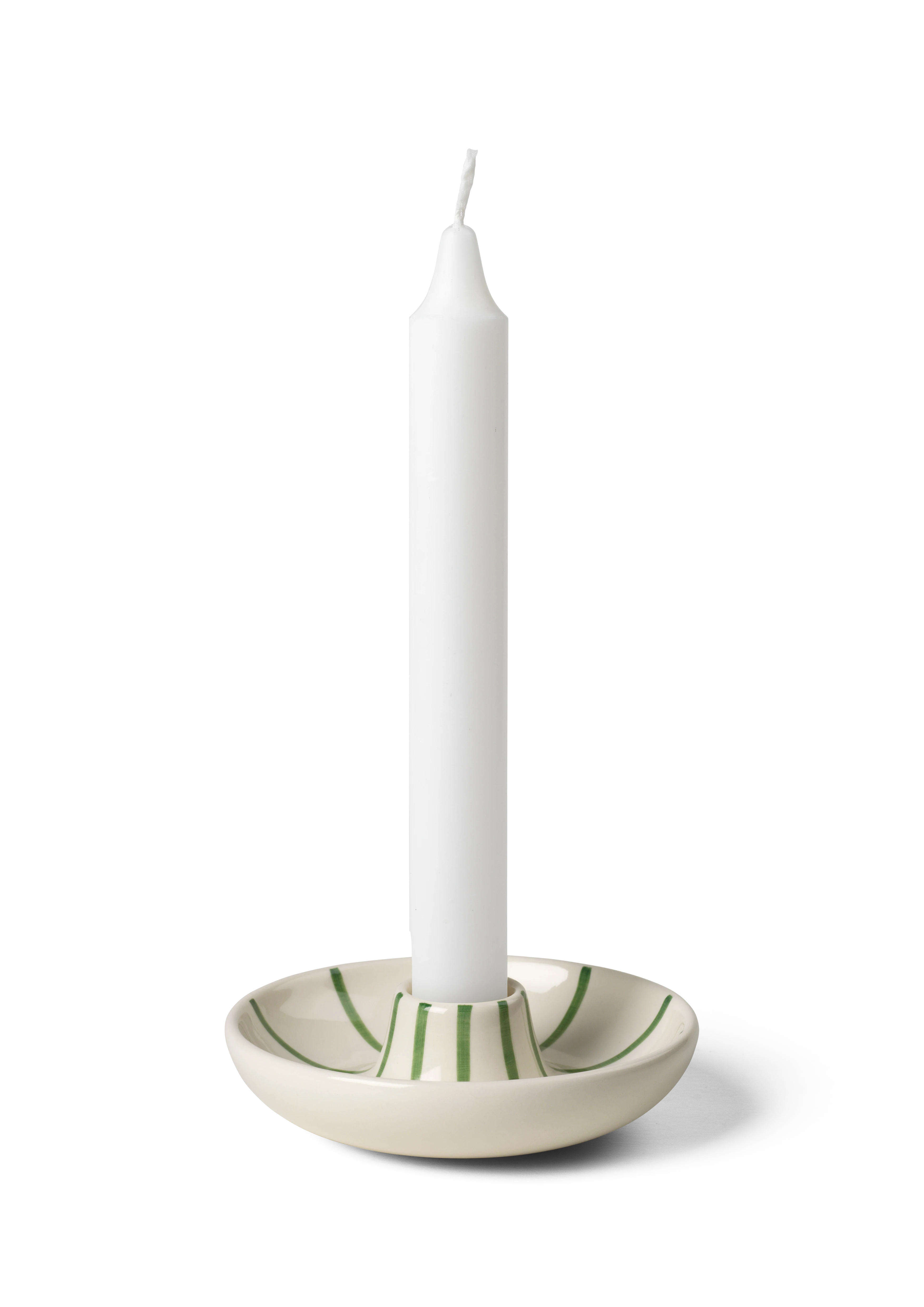 Kähler Candle holder H3.5 cm in Green from serie Signature