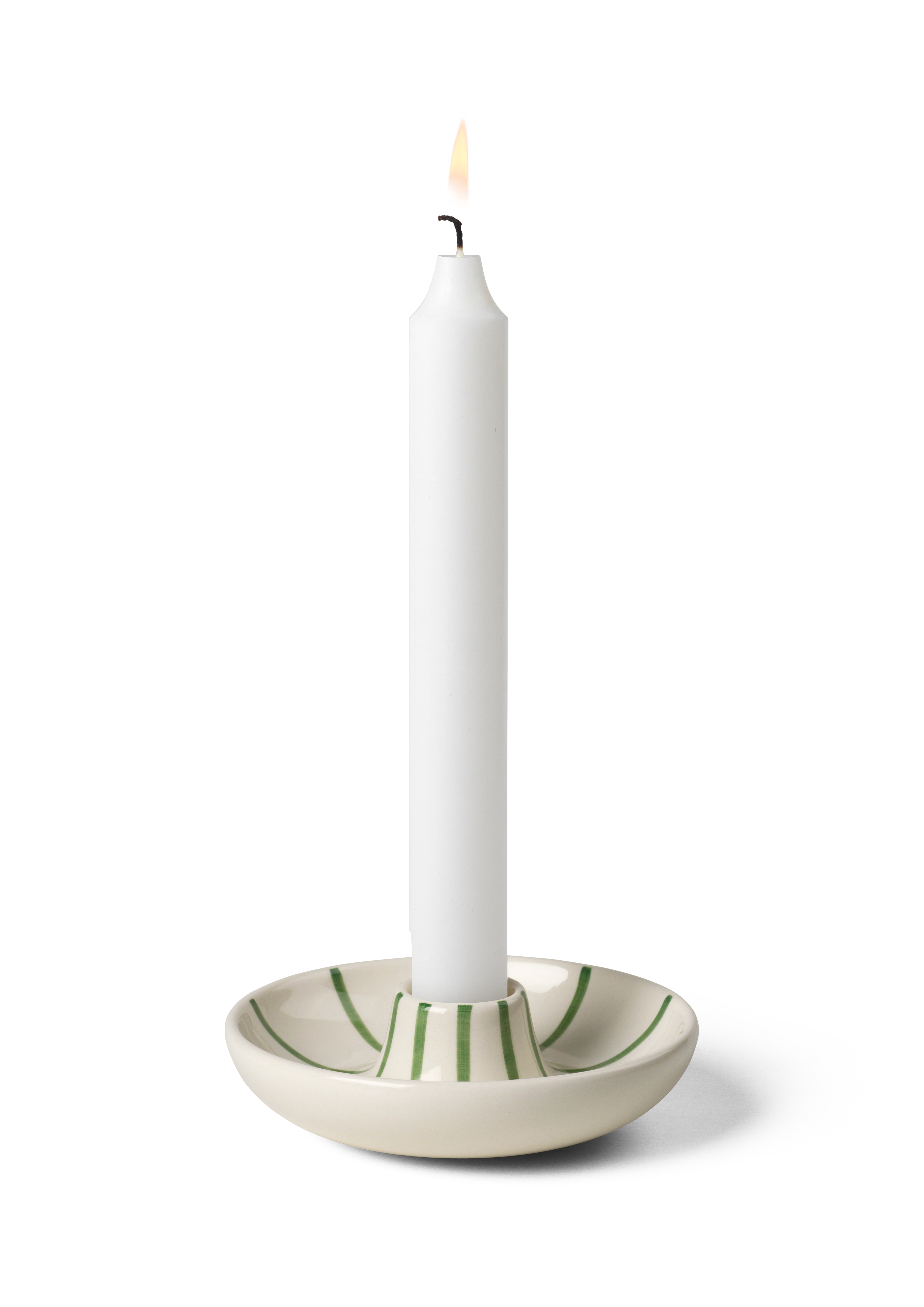 Kähler Candle holder H3.5 cm in Green from serie Signature
