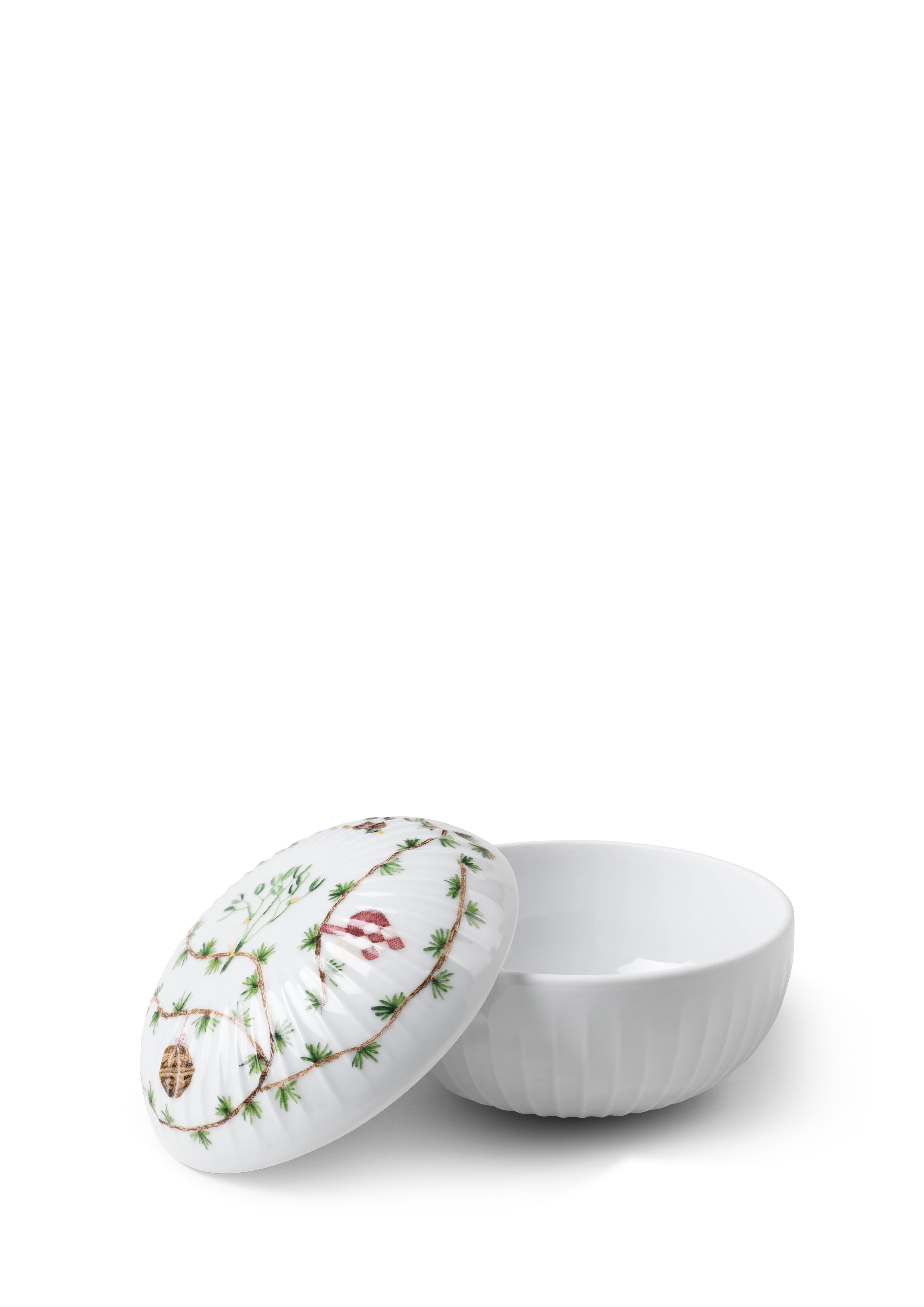 Bonbonniere Ø12 cm from Kähler  in White w. deco color, made of Ceramics