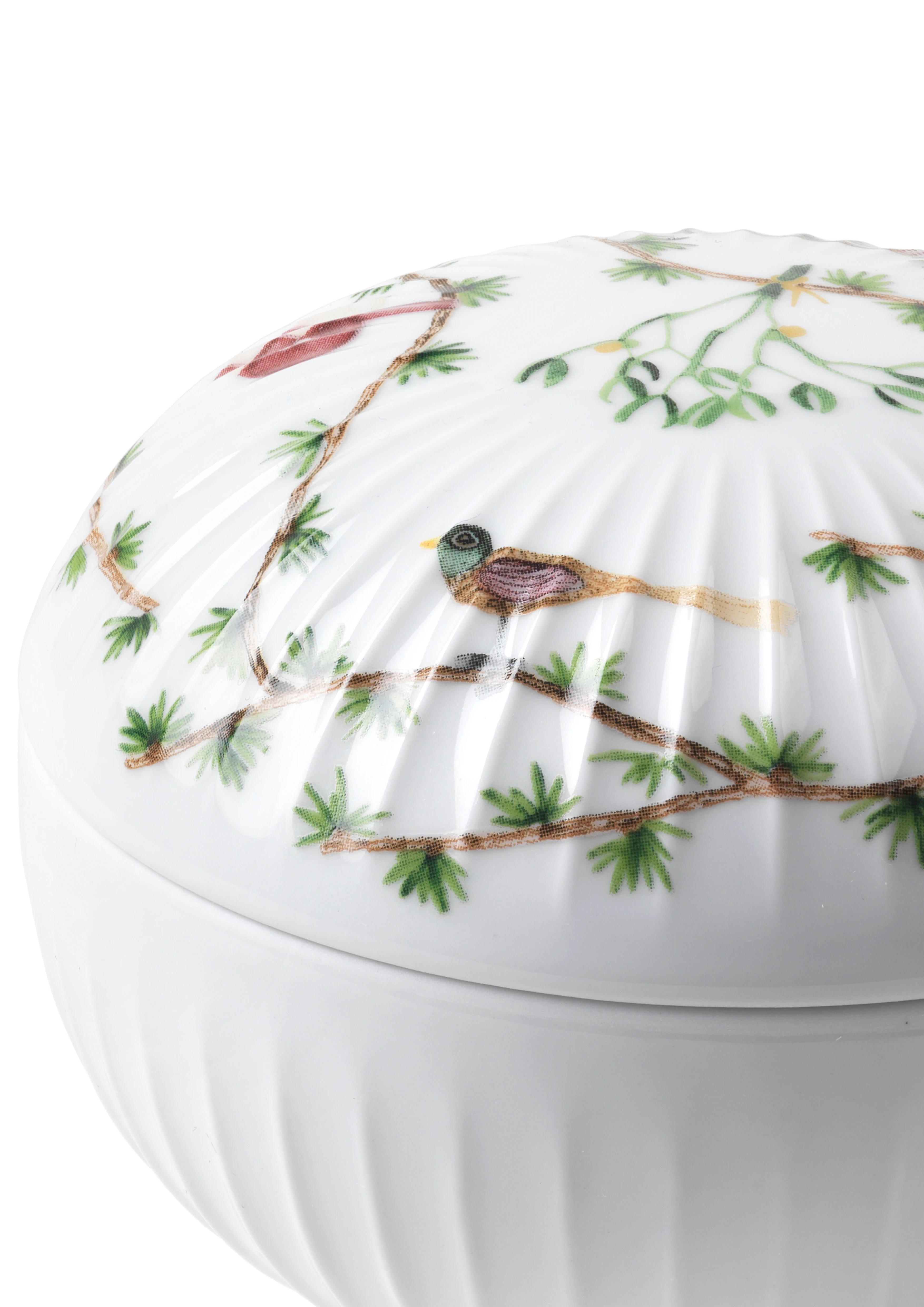 Bonbonniere Ø12 cm from Kähler  in White w. deco color, made of Ceramics