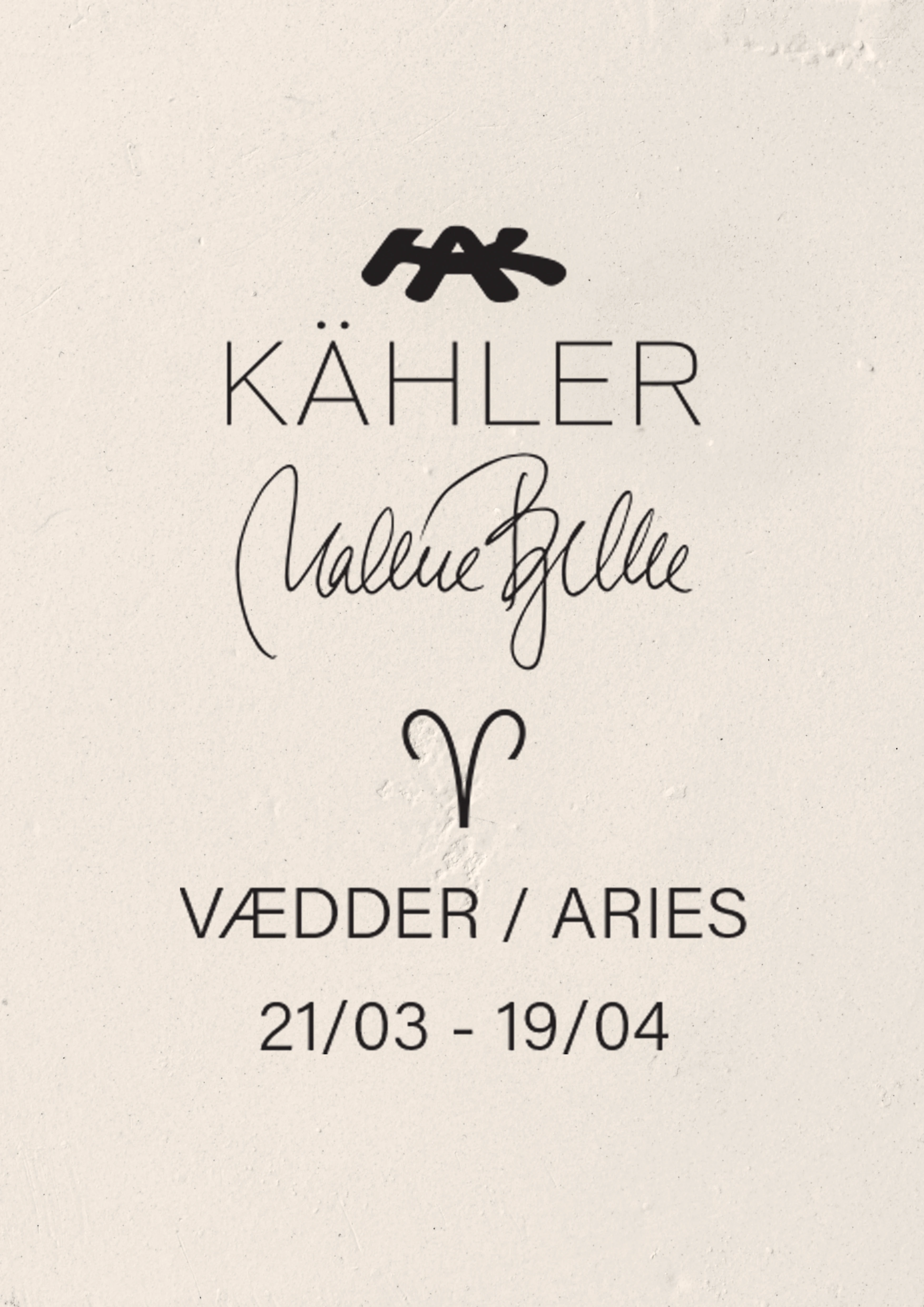 Aries H12 from Kähler  in White color, made of Ceramics