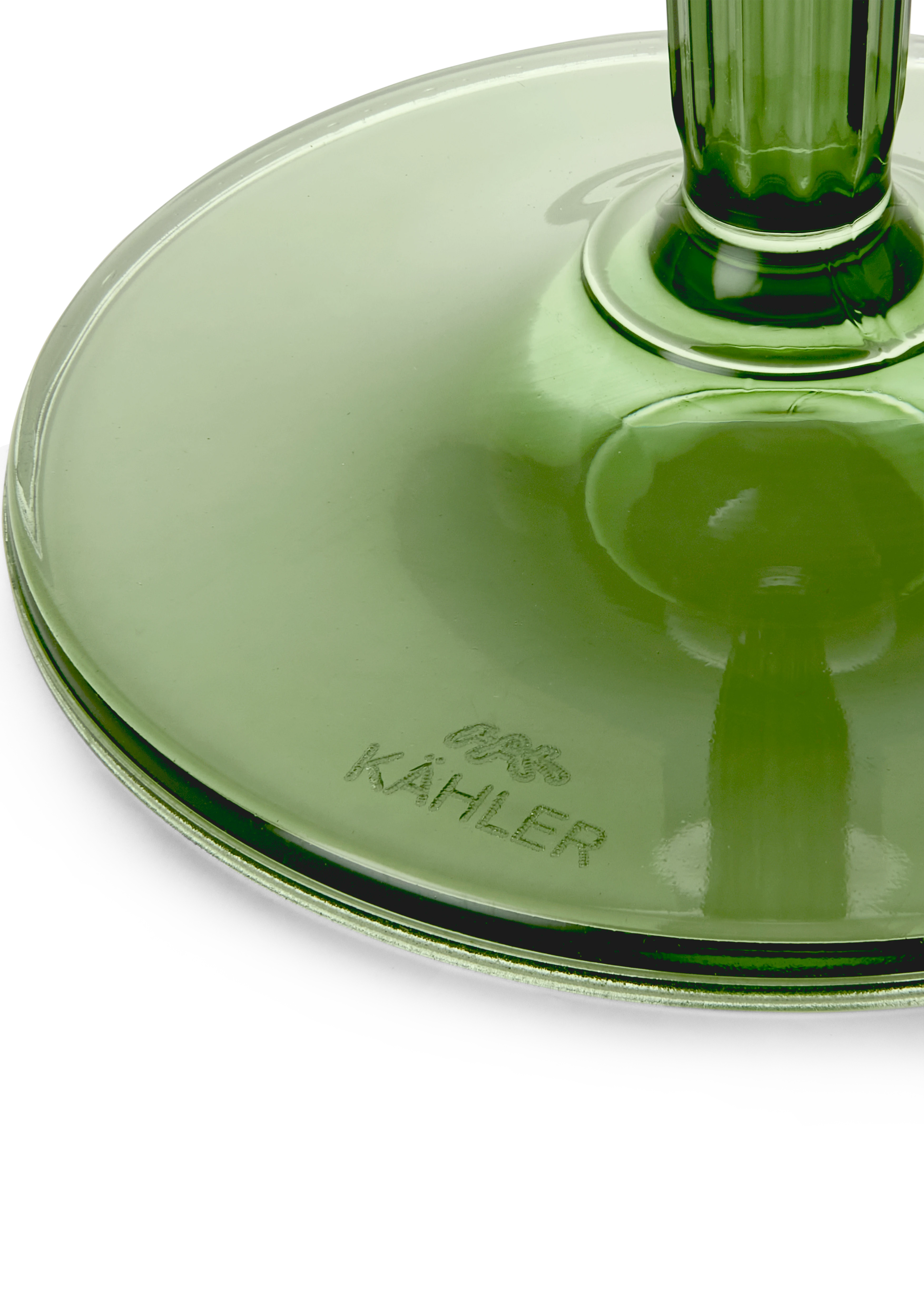 Champagne Glass 24 cl 2 pcs. from Kähler  in Green color, made of Glass