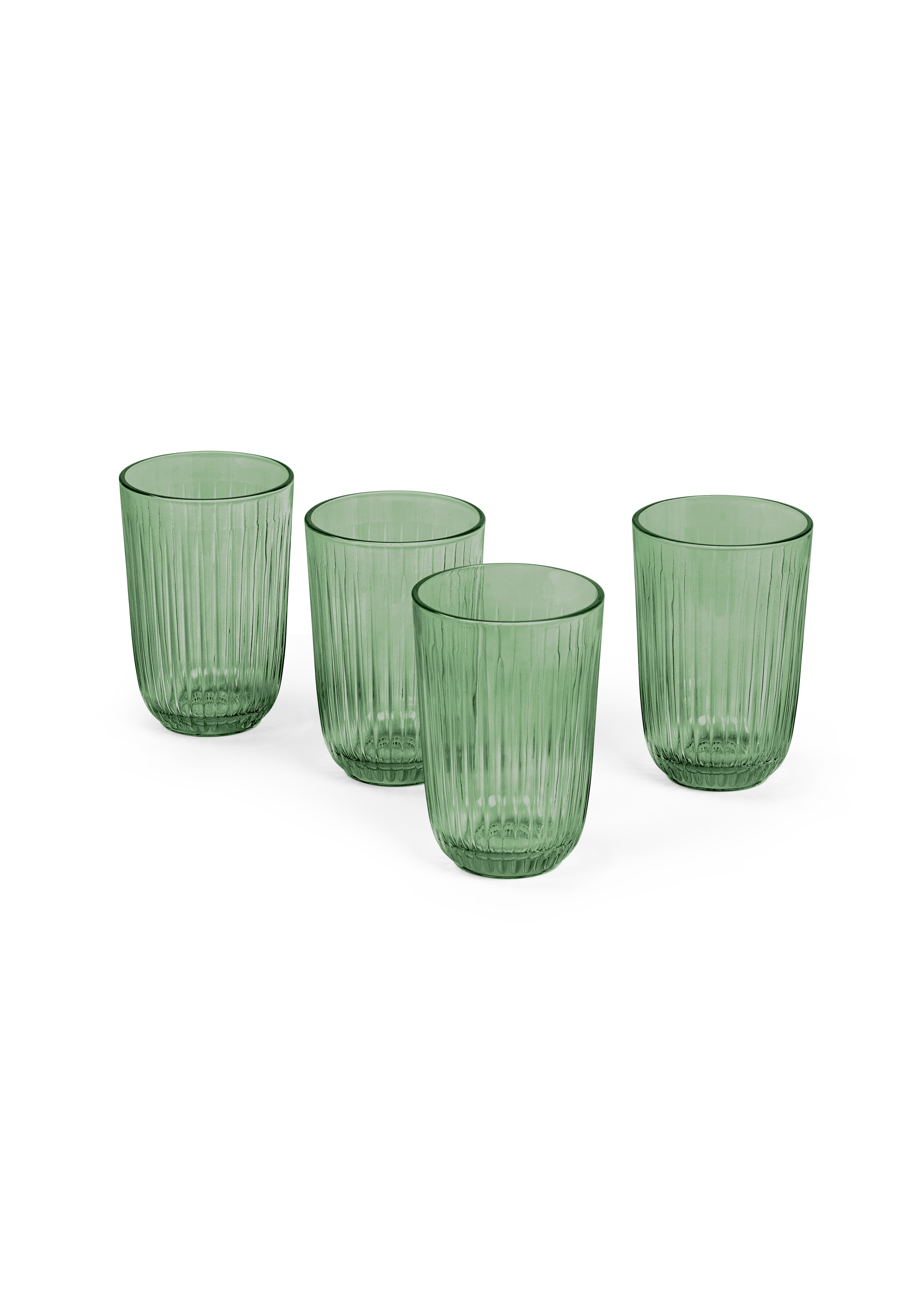 Vandglas 37 cl 4 stk. fra Kähler i farven Grøn, lavet af Glas
