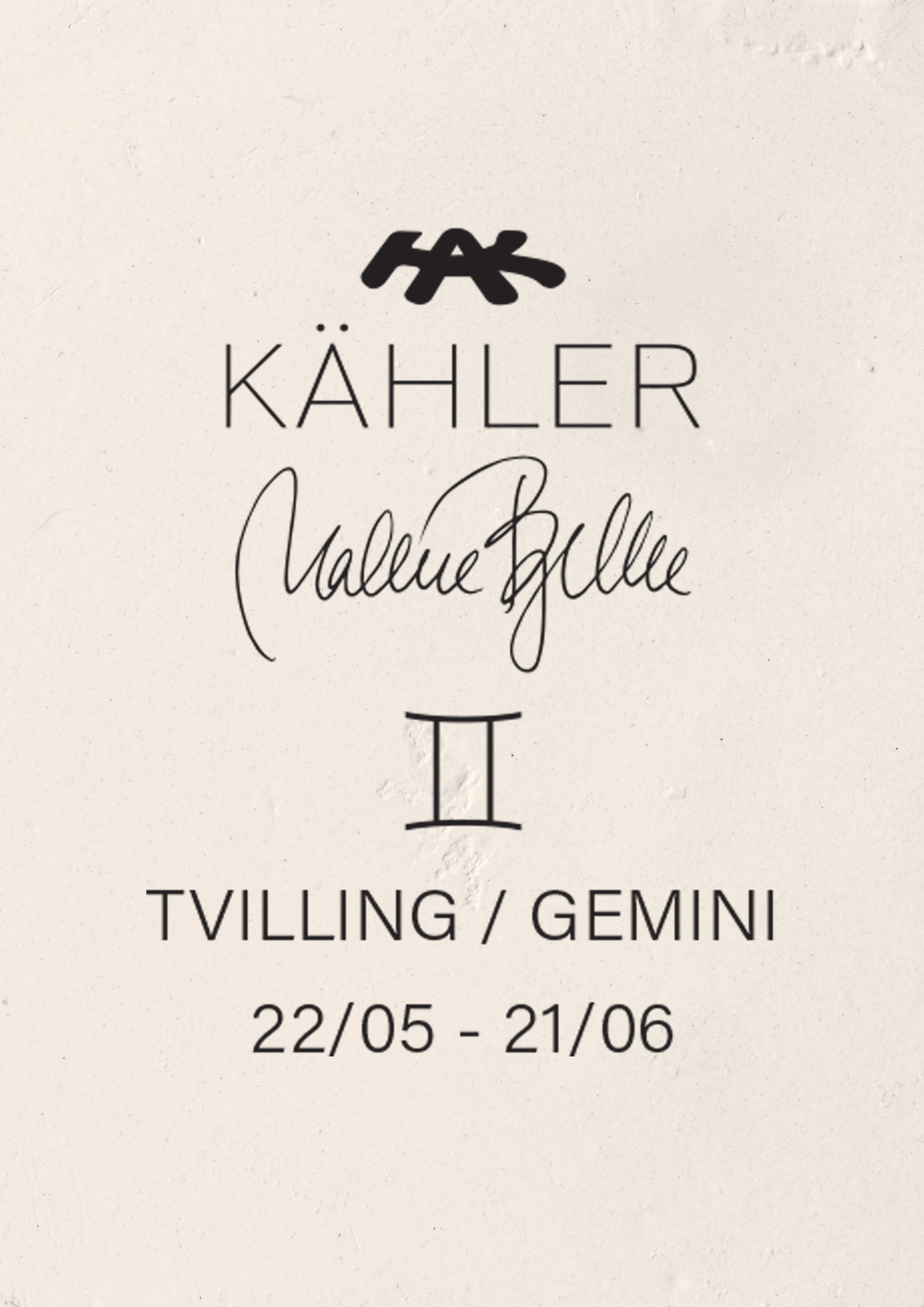 Gemini H24 from Kähler  in White color, made of Ceramics