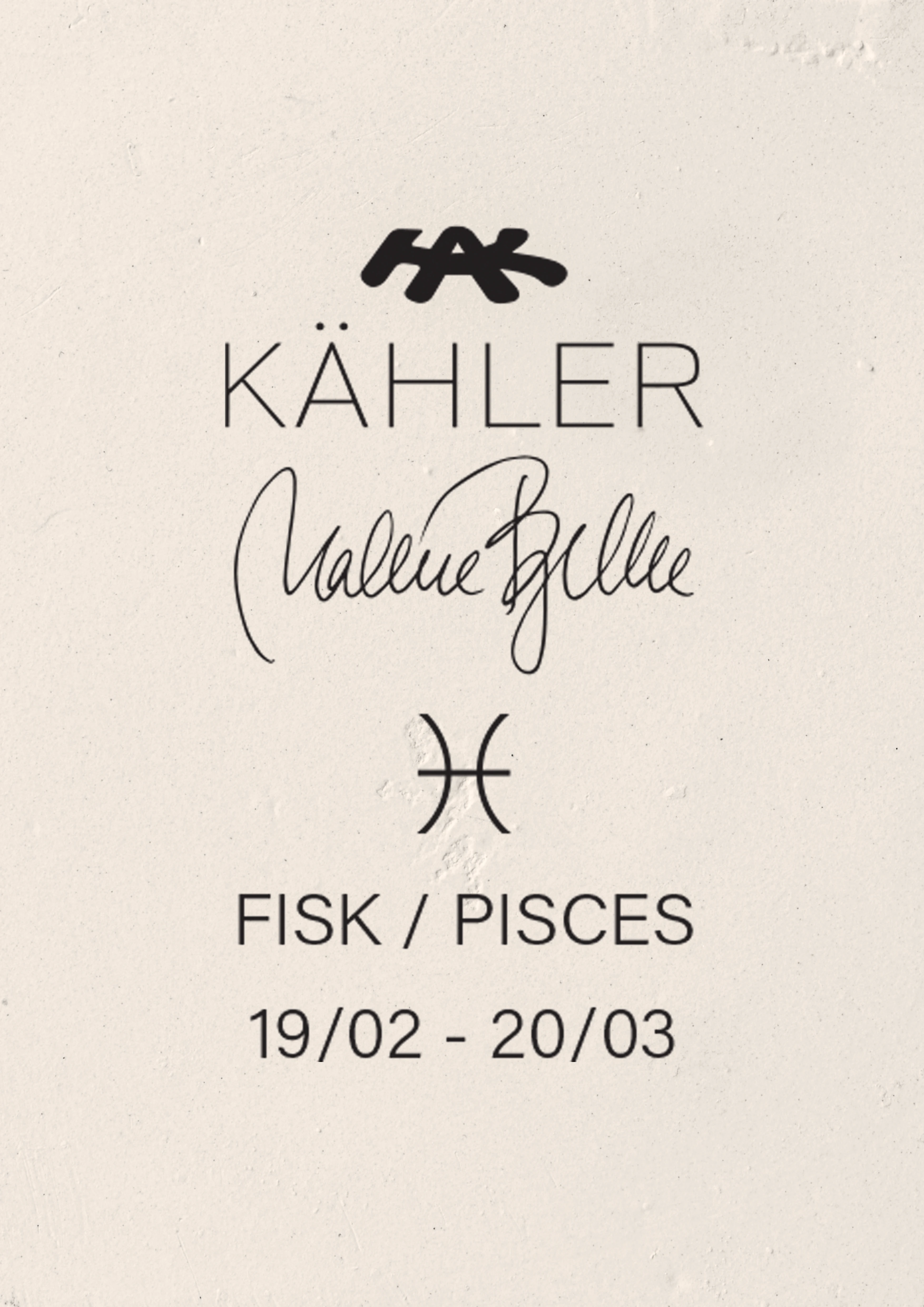 Pisces H13 from Kähler in White color, made of Ceramics