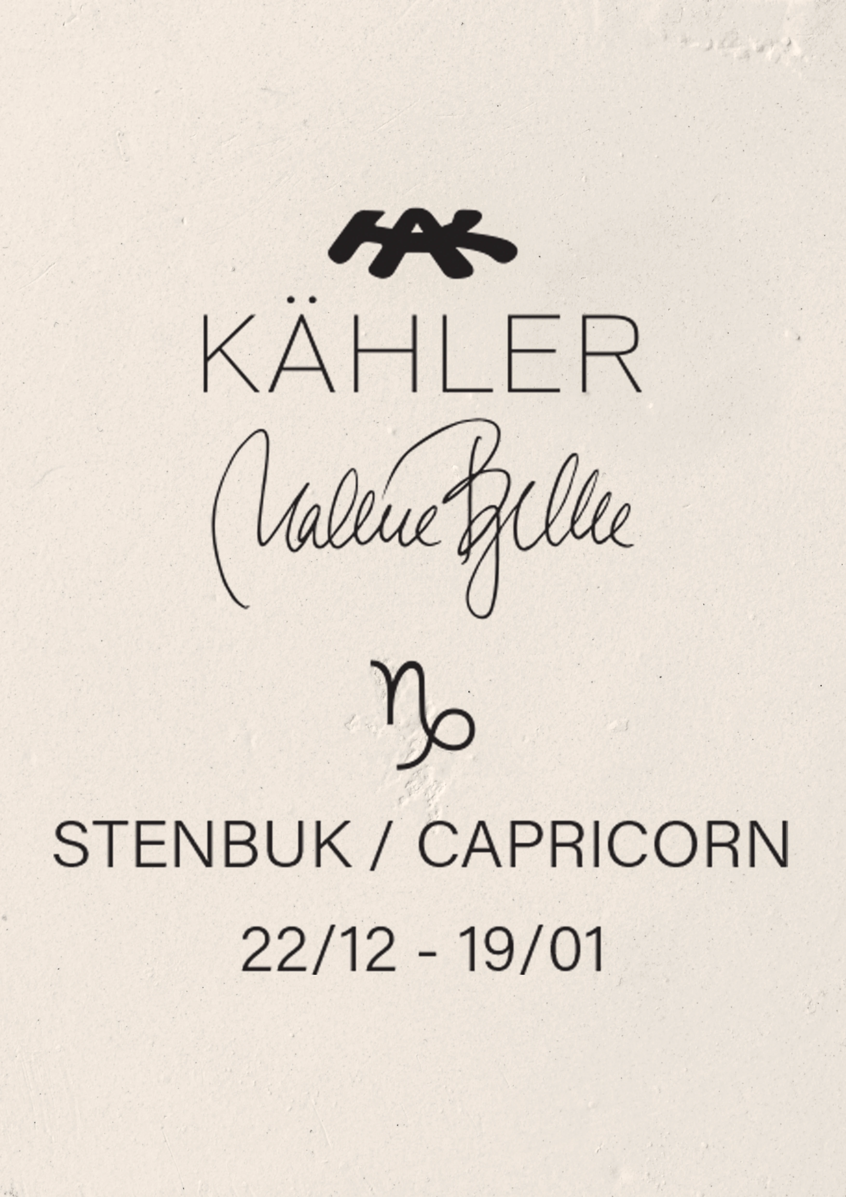 Capricorn H25 from Kähler  in White color, made of Ceramics