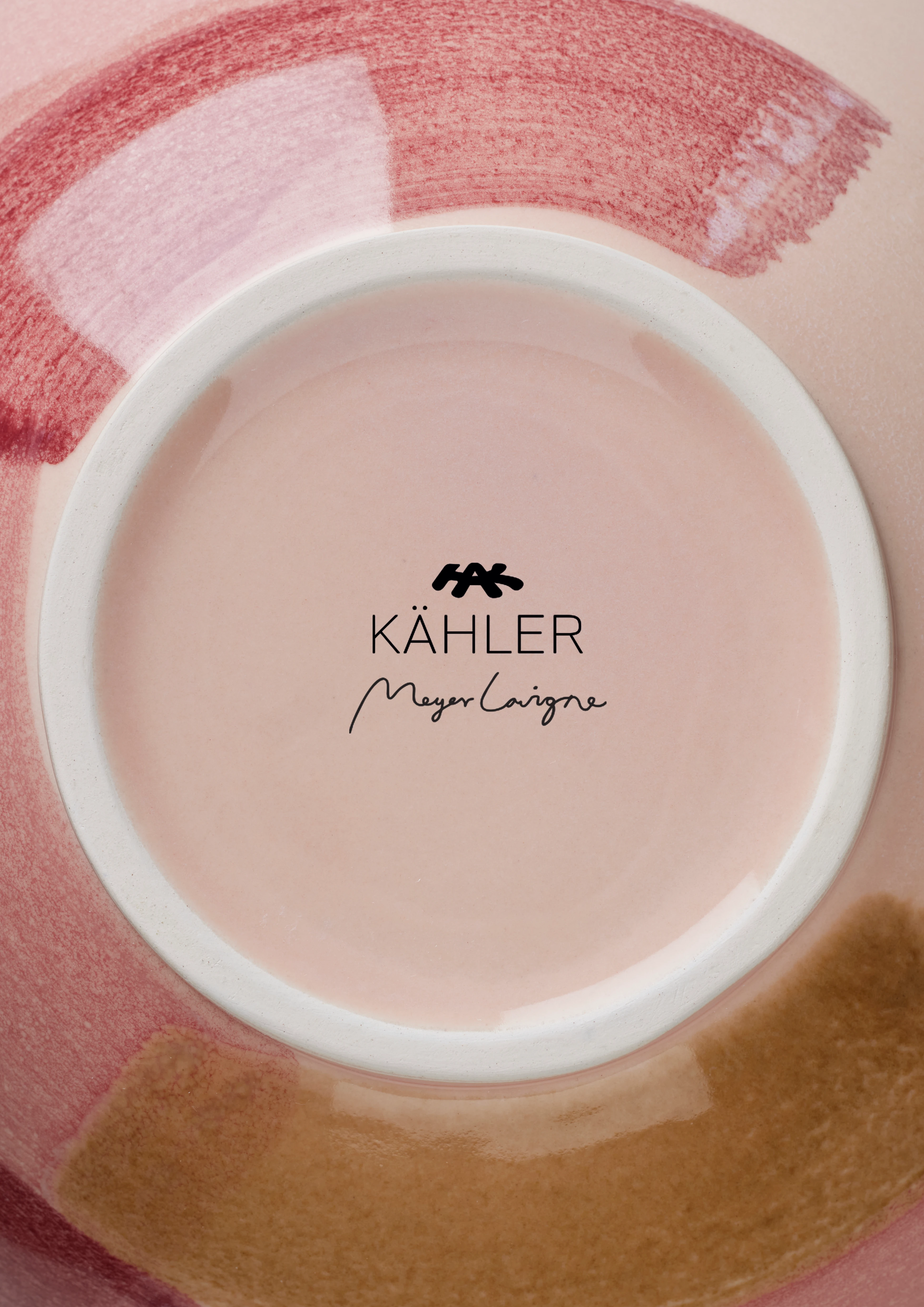 Vase H20 cm from Kähler  in Rose/Brown color, made of Ceramics