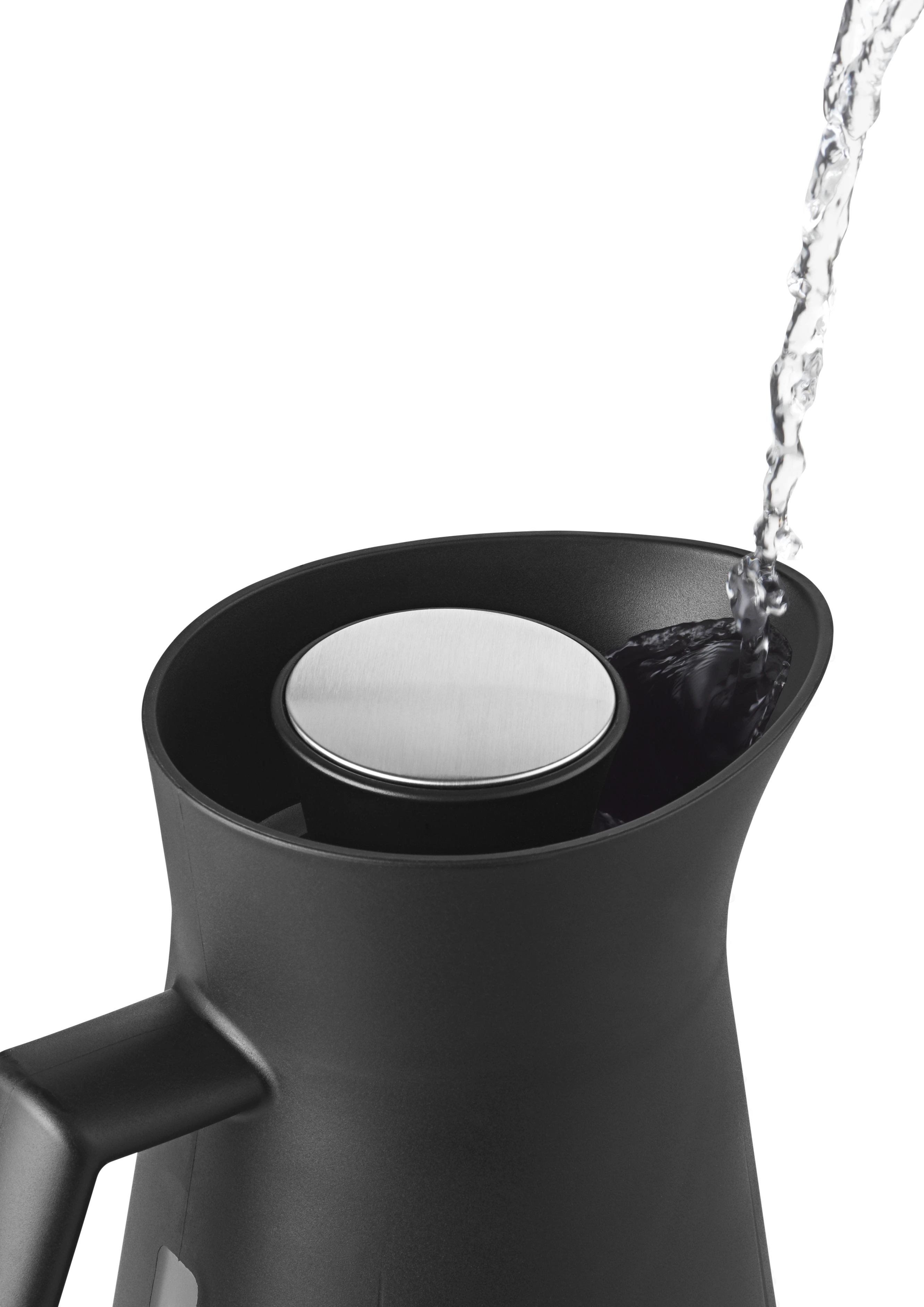 Electric kettle 1,4 l from Rosendahl in Black/Steel color, made of Plastic