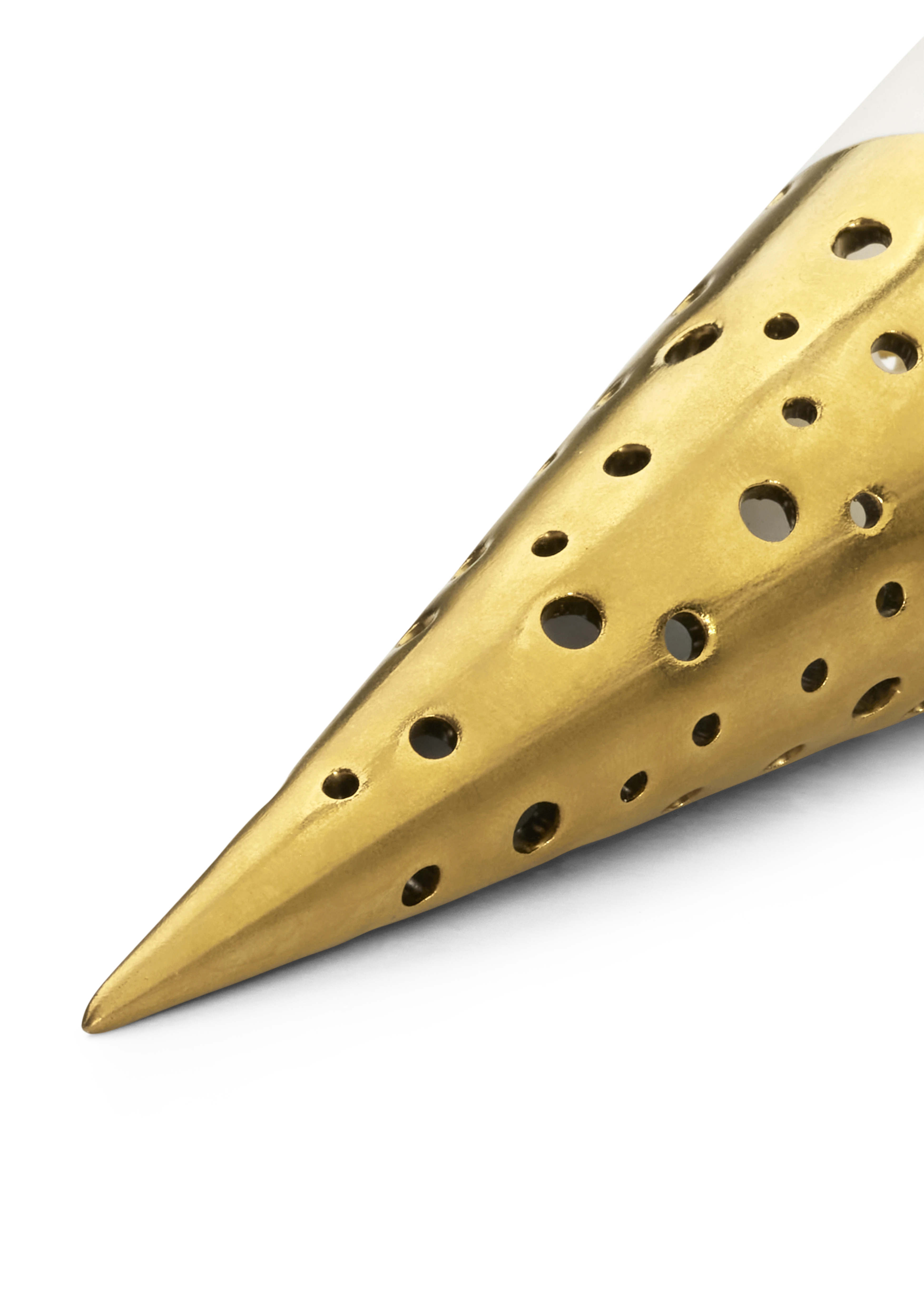 Cone H18 cm from Kähler  in Gold color, made of Ceramics