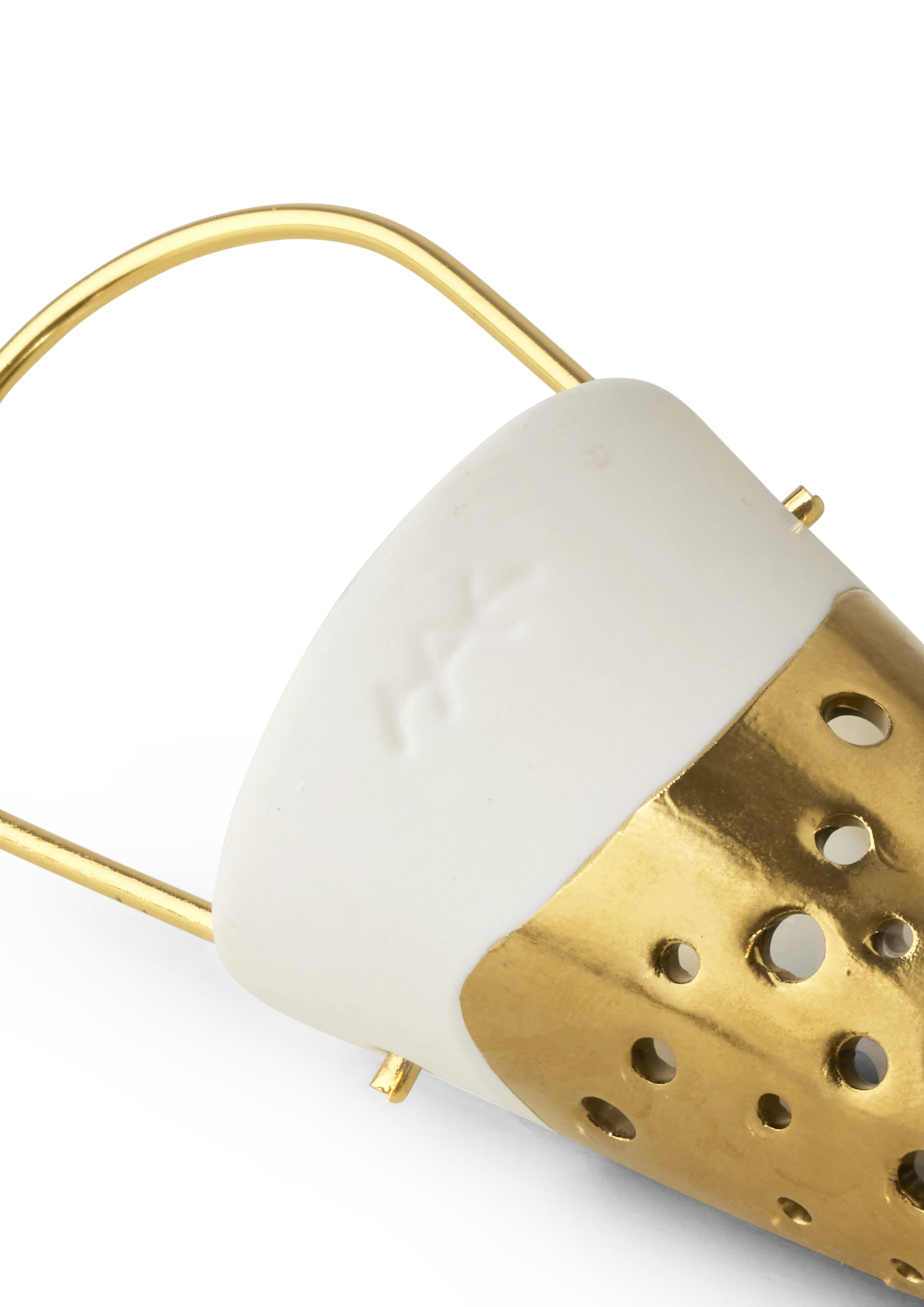 Cone H18 cm from Kähler  in Gold color, made of Ceramics