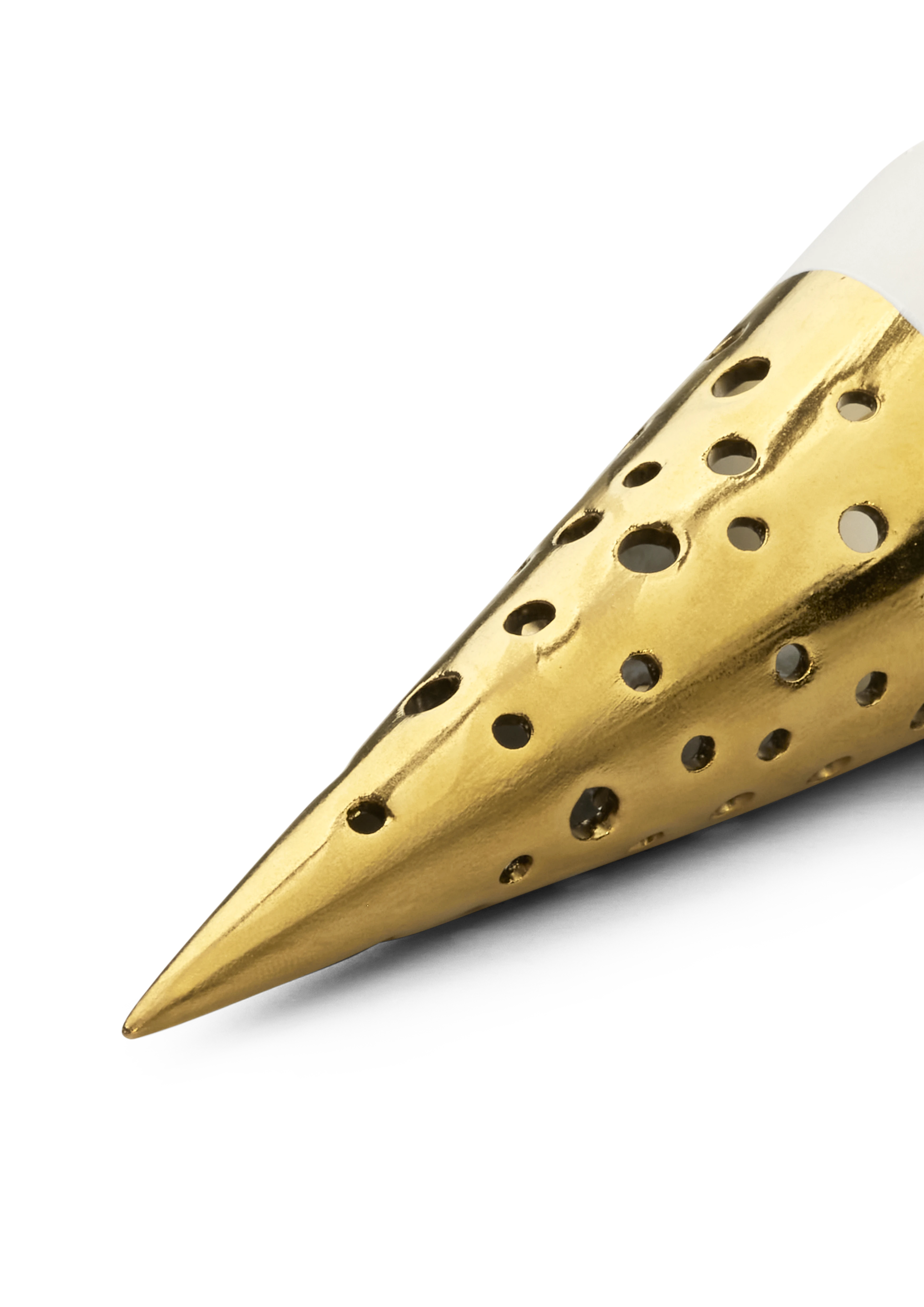 Cone H15.5 cm from Kähler in Gold color, made of Ceramics