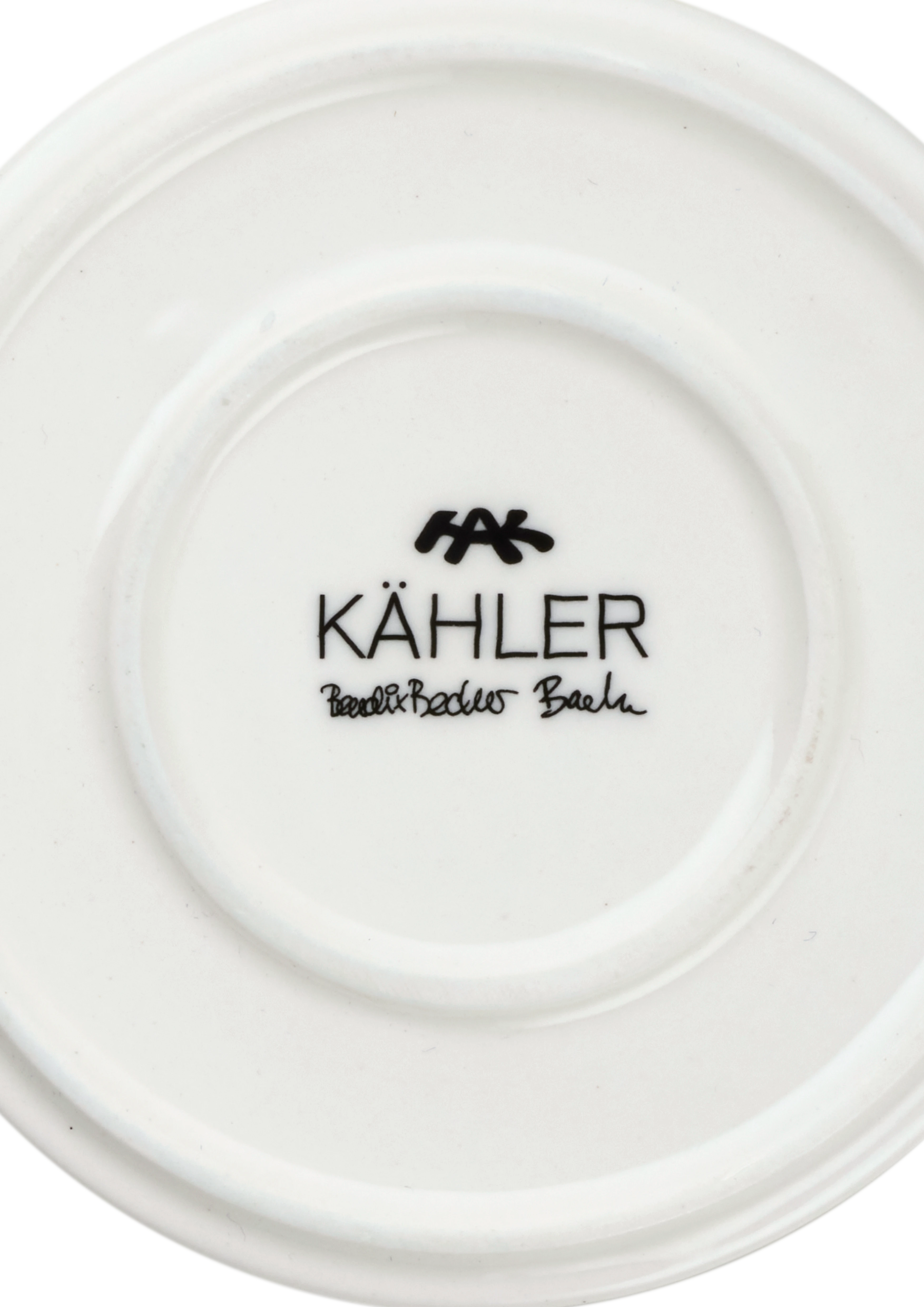 Tealight holder high H30 cm from Kähler  in Gold color, made of Ceramics