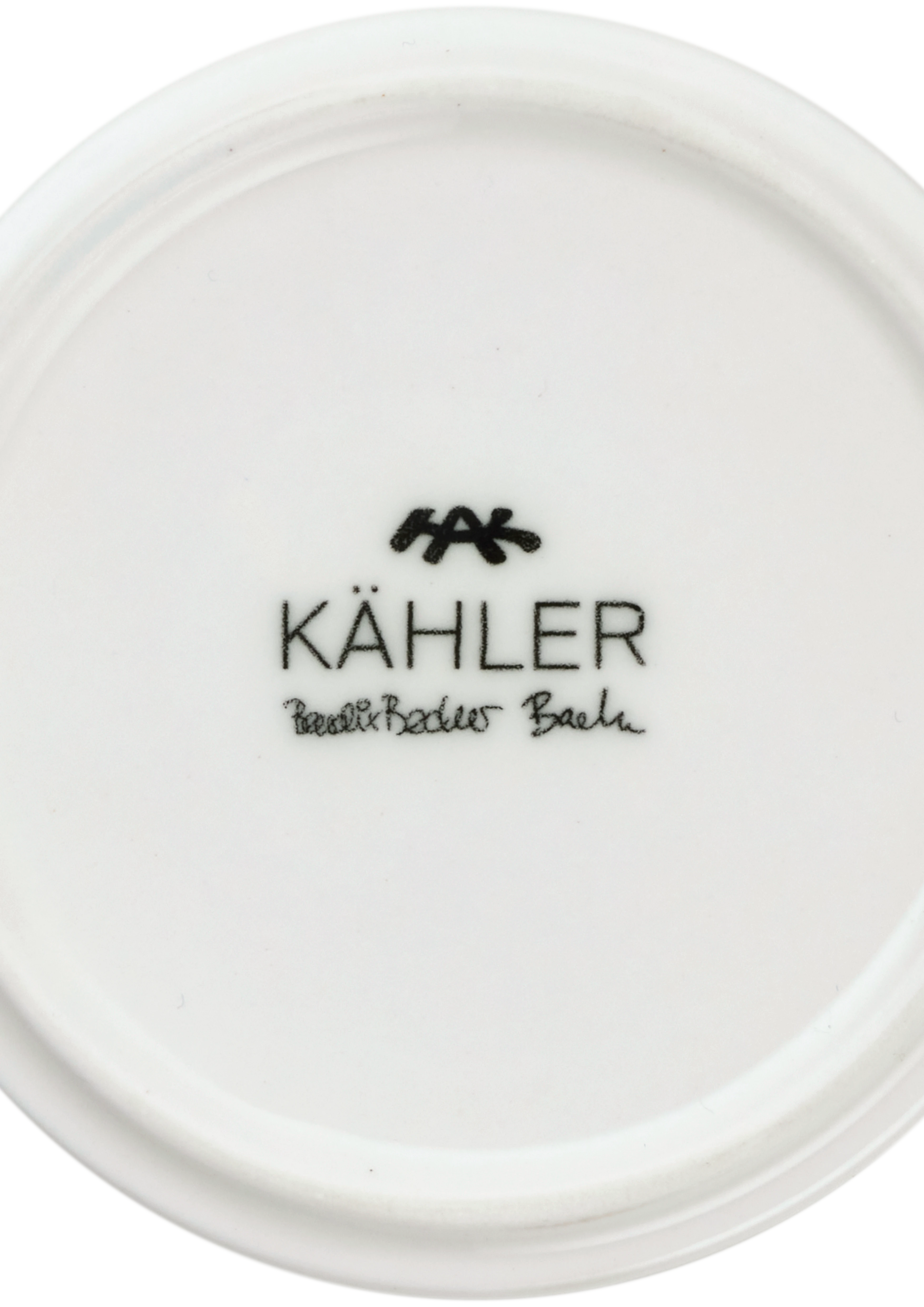 Tealight holder high H25.5 cm from Kähler  in Gold color, made of Ceramics