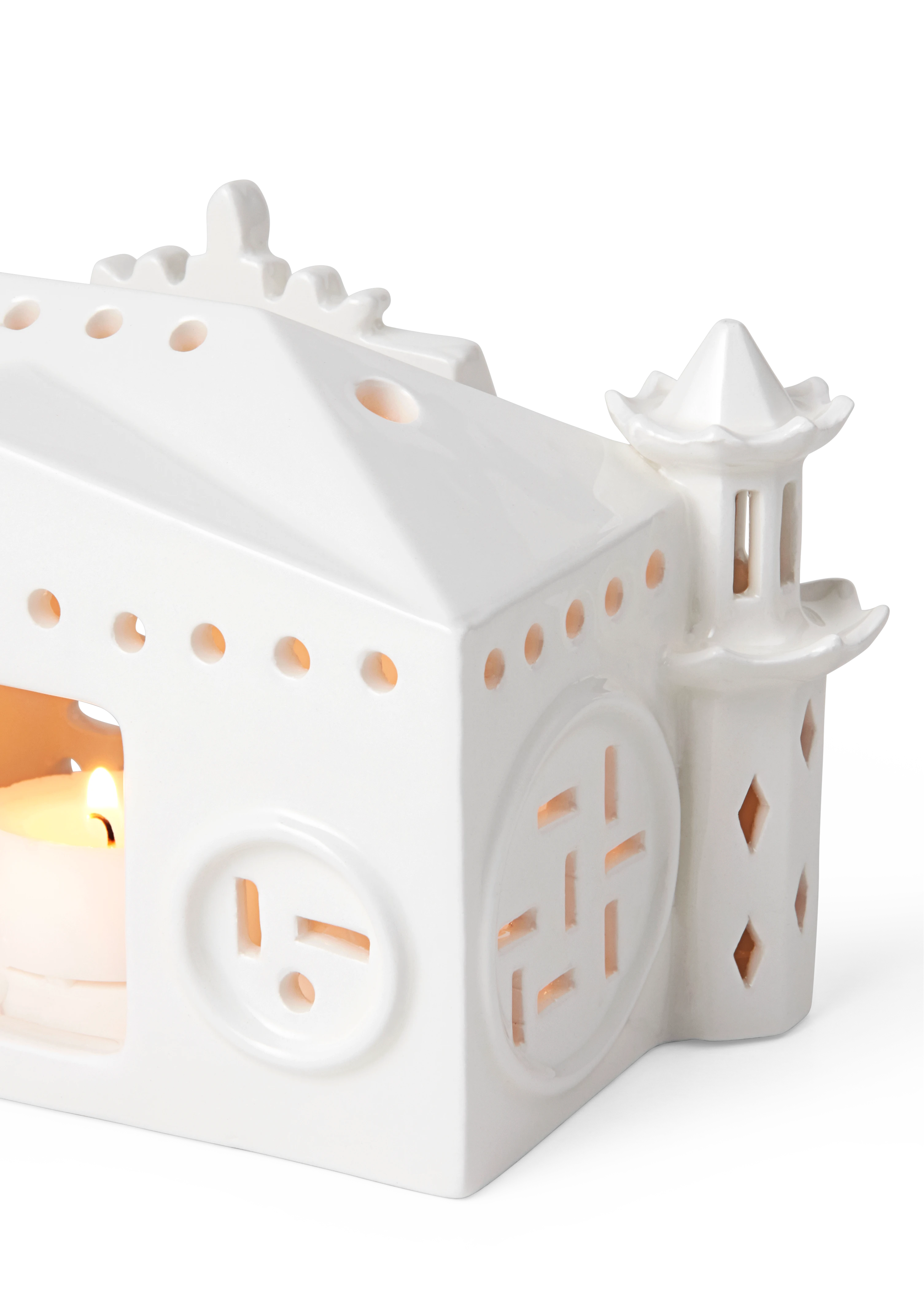 Lighthouse Pantomime Theatre from Kähler  in White color, made of Ceramics