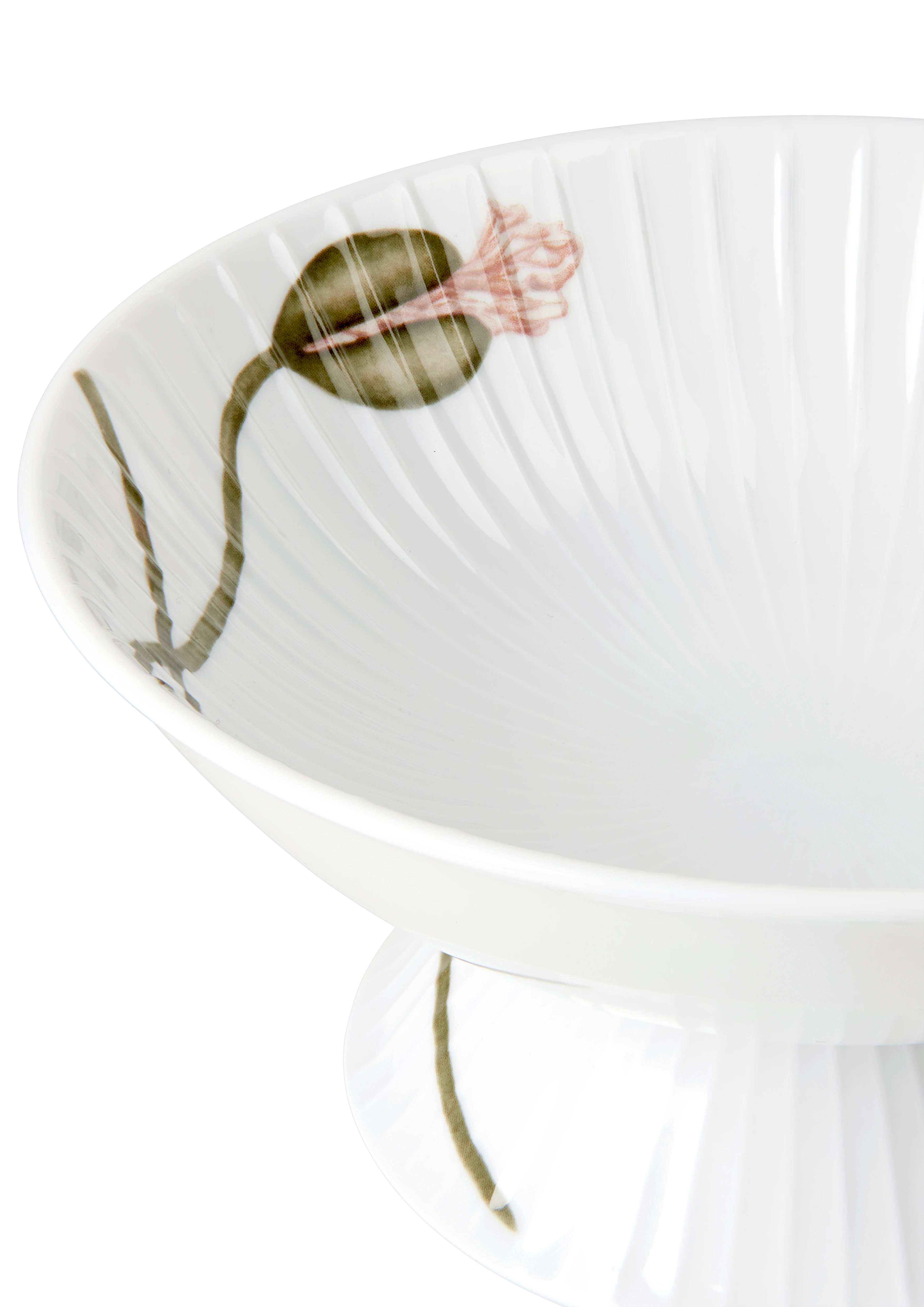 Bowl on stand Ø16 cm from Kähler  in White w. deco color, made of Ceramics
