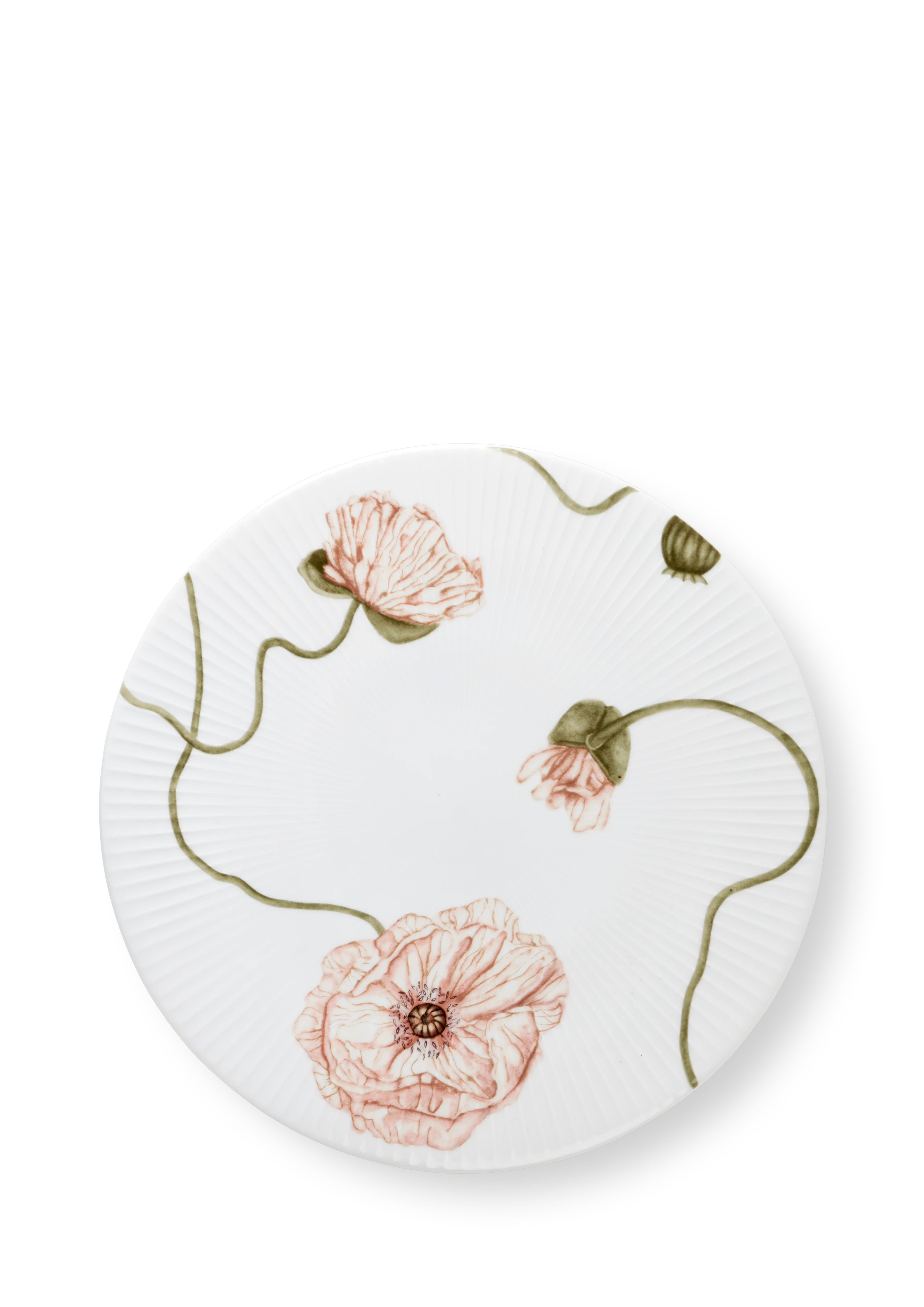 Kuchenplatte Ø30 cm von Kähler in der Farbe Weiss mit Dekoration, hergestellt aus Keramik