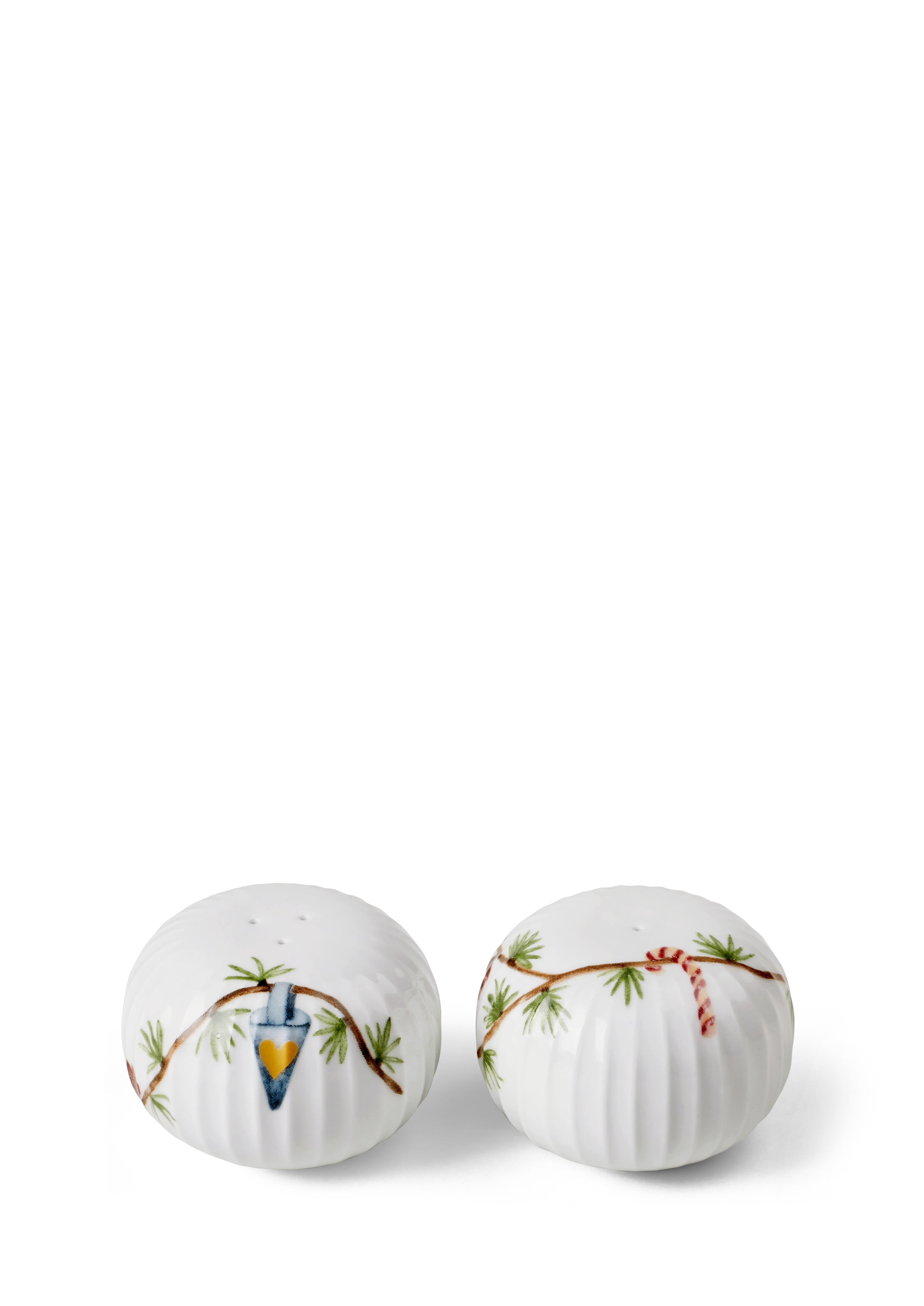 Salt and pepper set H5 cm from Kähler  in White w. deco color, made of Ceramics