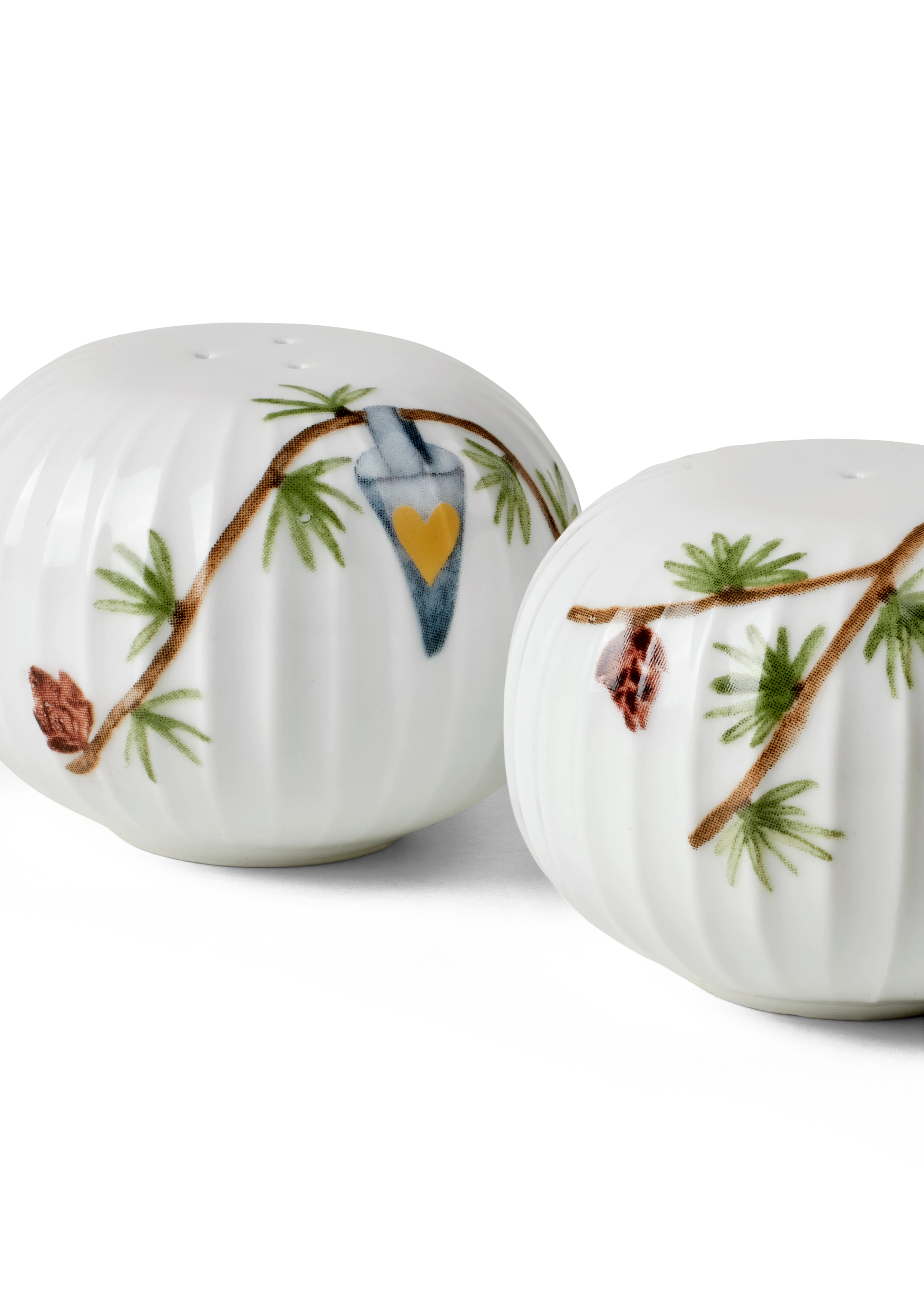 Salt and pepper set H5 cm from Kähler  in White w. deco color, made of Ceramics