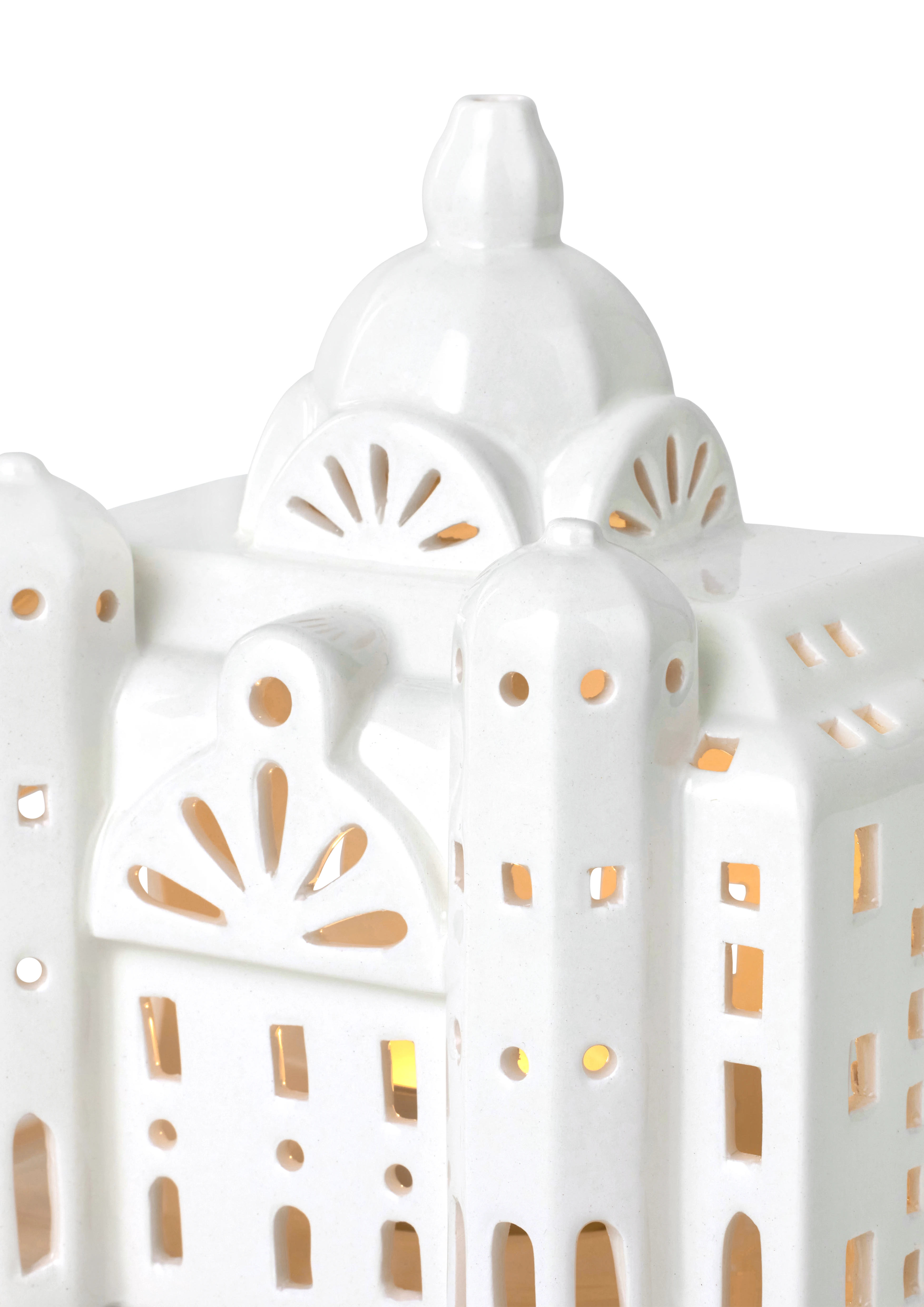 Lighthouse Antwerp Central Station H15 from Kähler  in White color, made of Ceramics