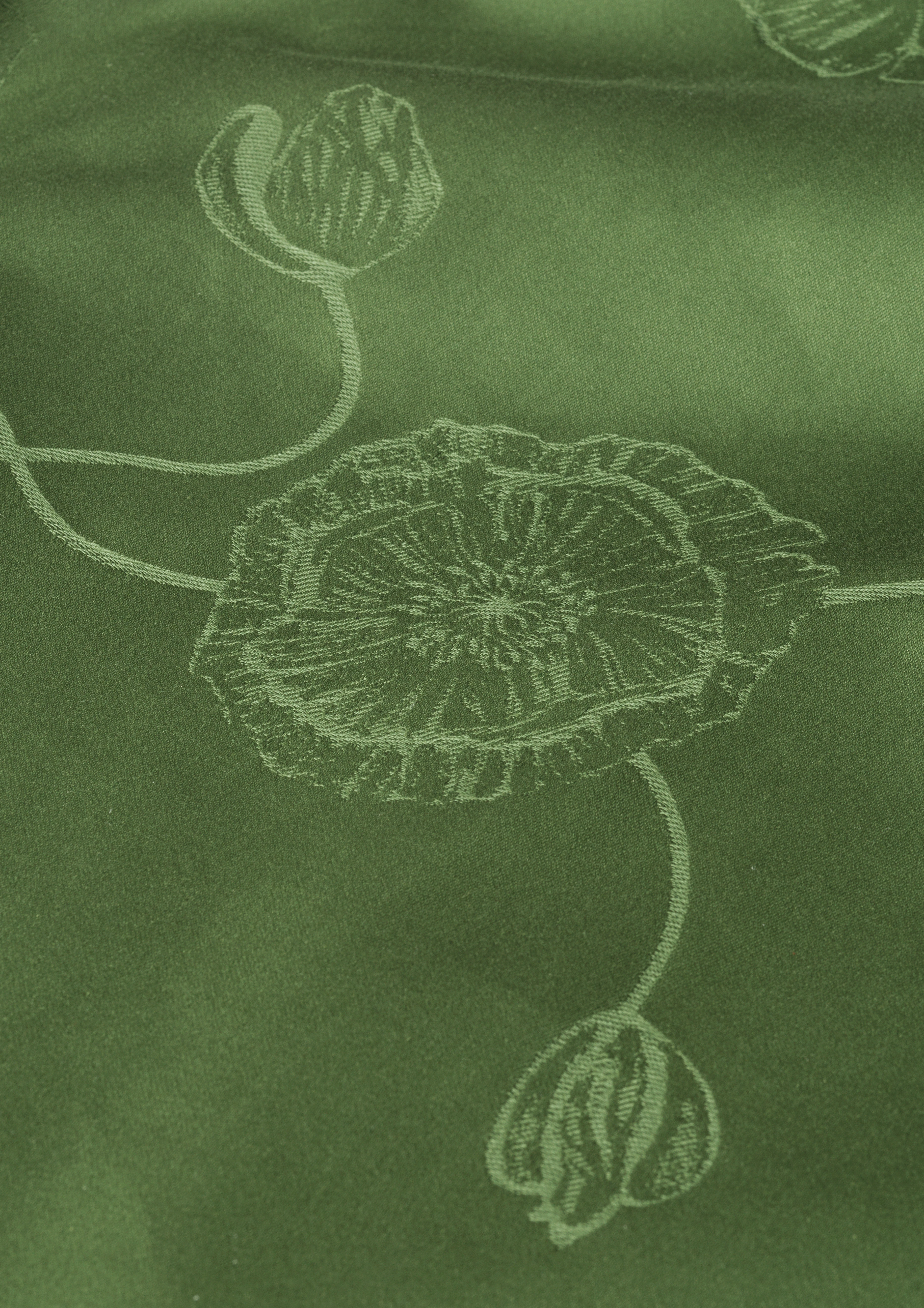 Damask tablecloth 150x270 cm from Kähler  in Green color, made of Cotton