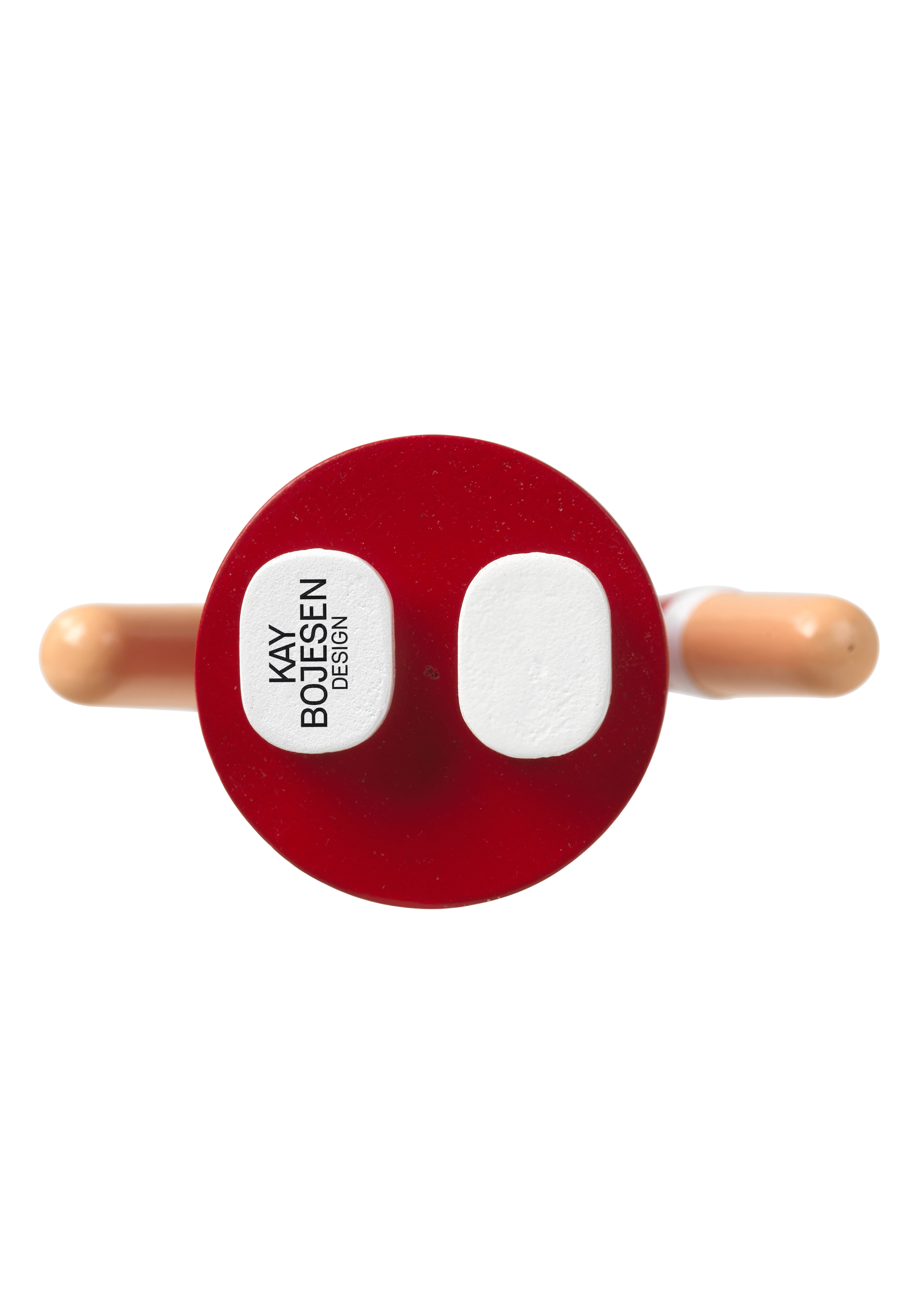 Weihnachtsmann und Weihnachtsfrau von Kay Bojesen in der Farbe Rot/Weiss, hergestellt aus Holz