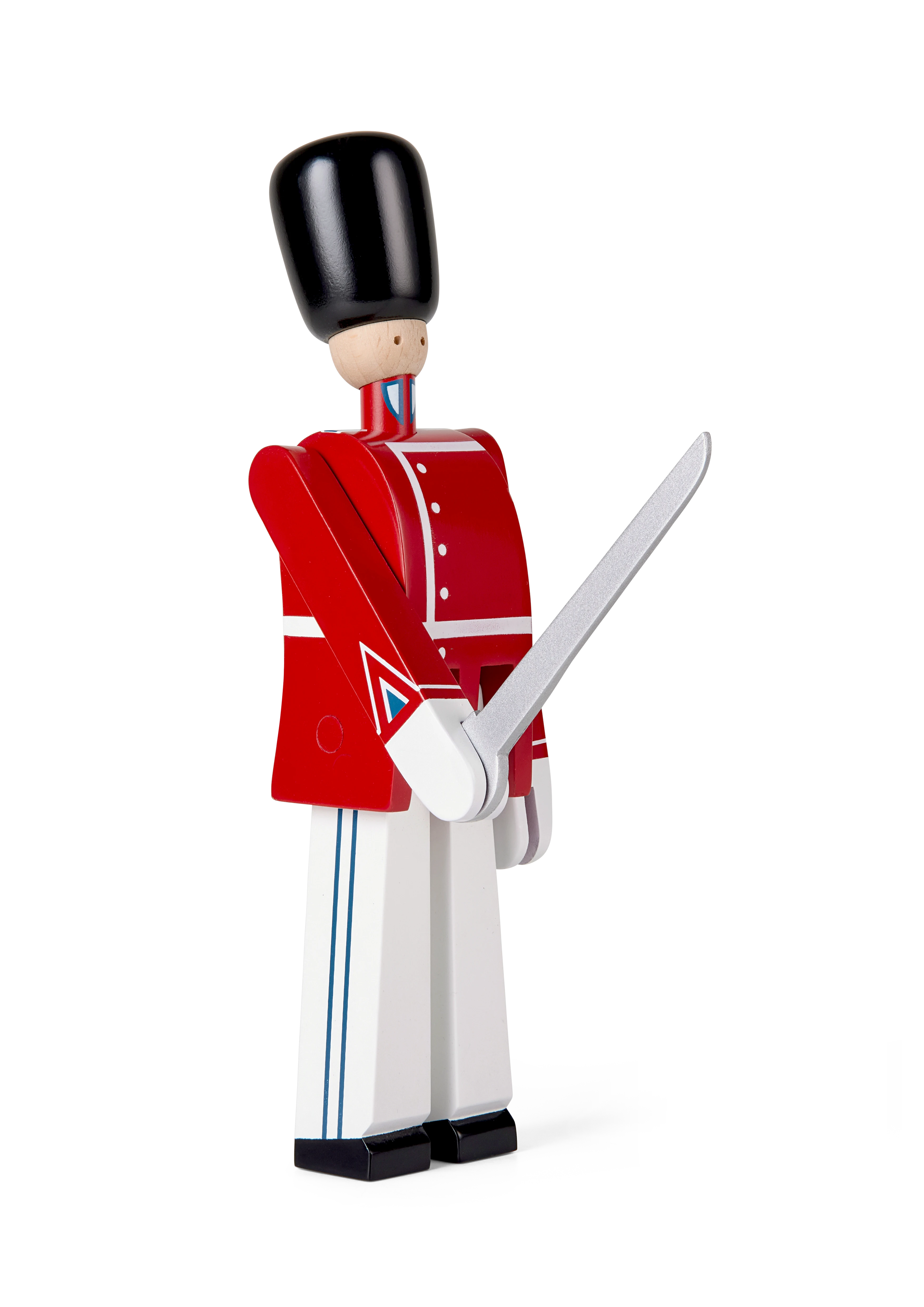 Tivoli Officer with sword liten fra Kay Bojesen i fargen Rød/Hvit, laget av Tre
