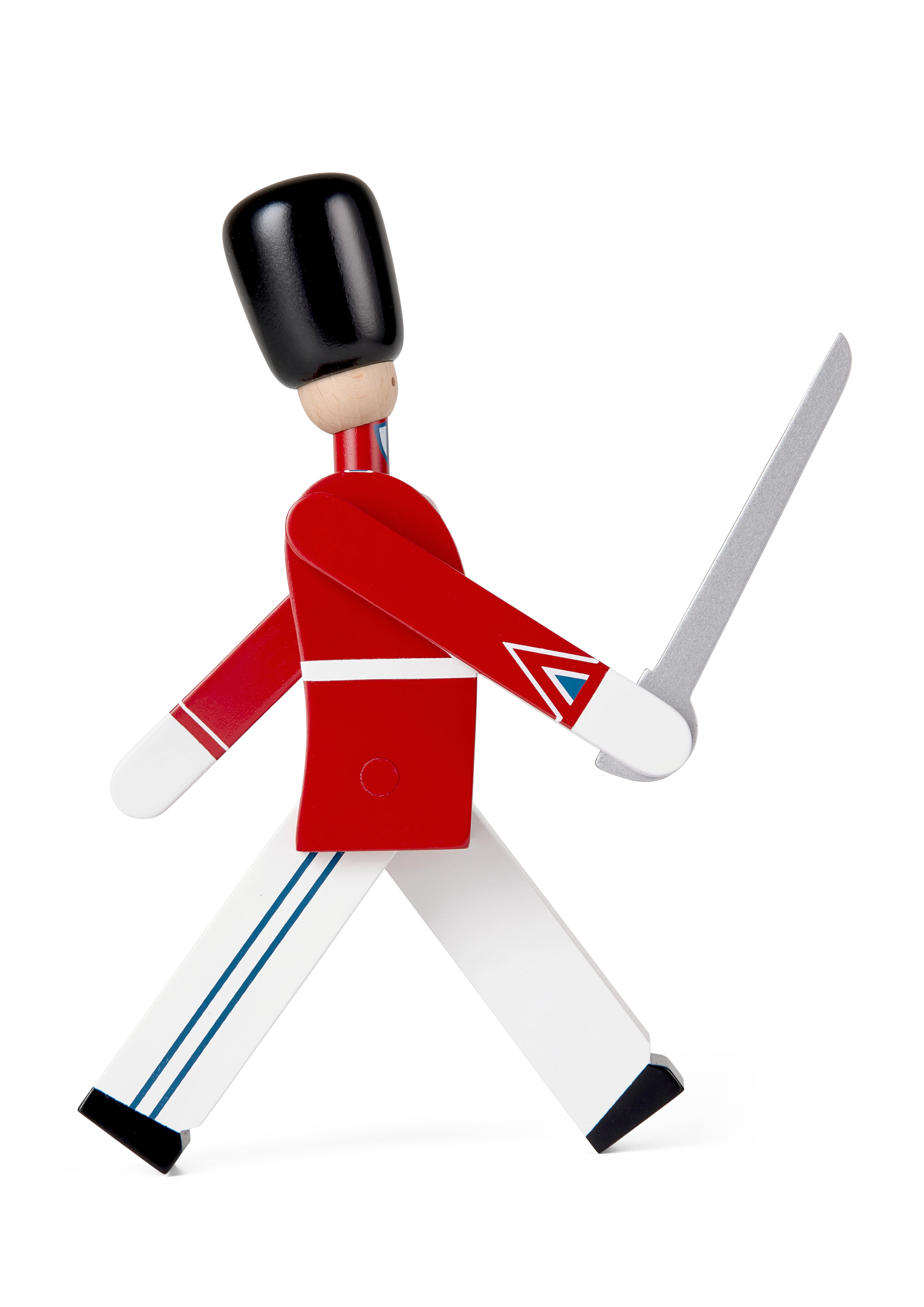 Tivoli Officer with sword liten fra Kay Bojesen i fargen Rød/Hvit, laget av Tre
