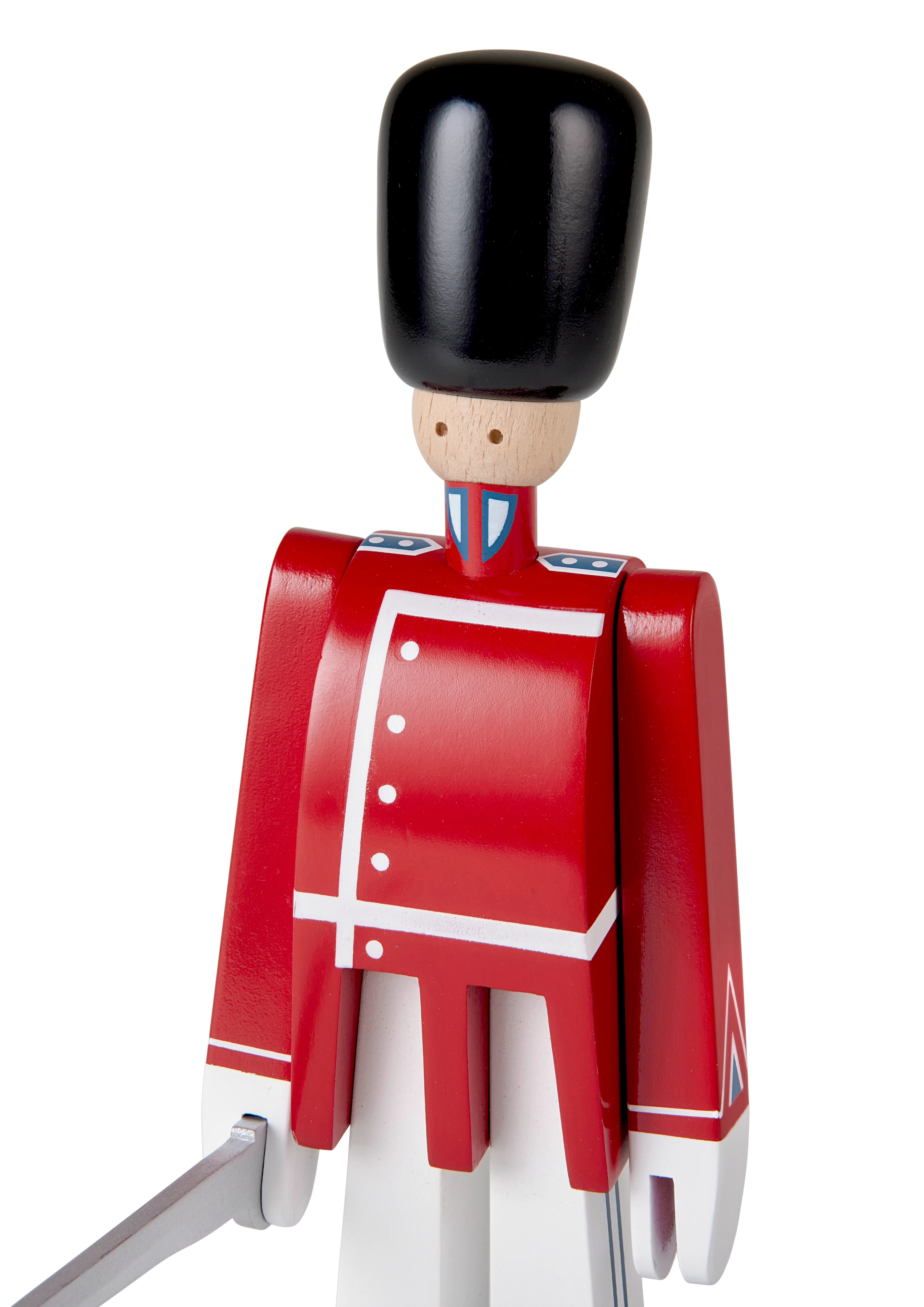 Tivoli Guardsman with sword small from Kay Bojesen in Red/White color, made of Wood