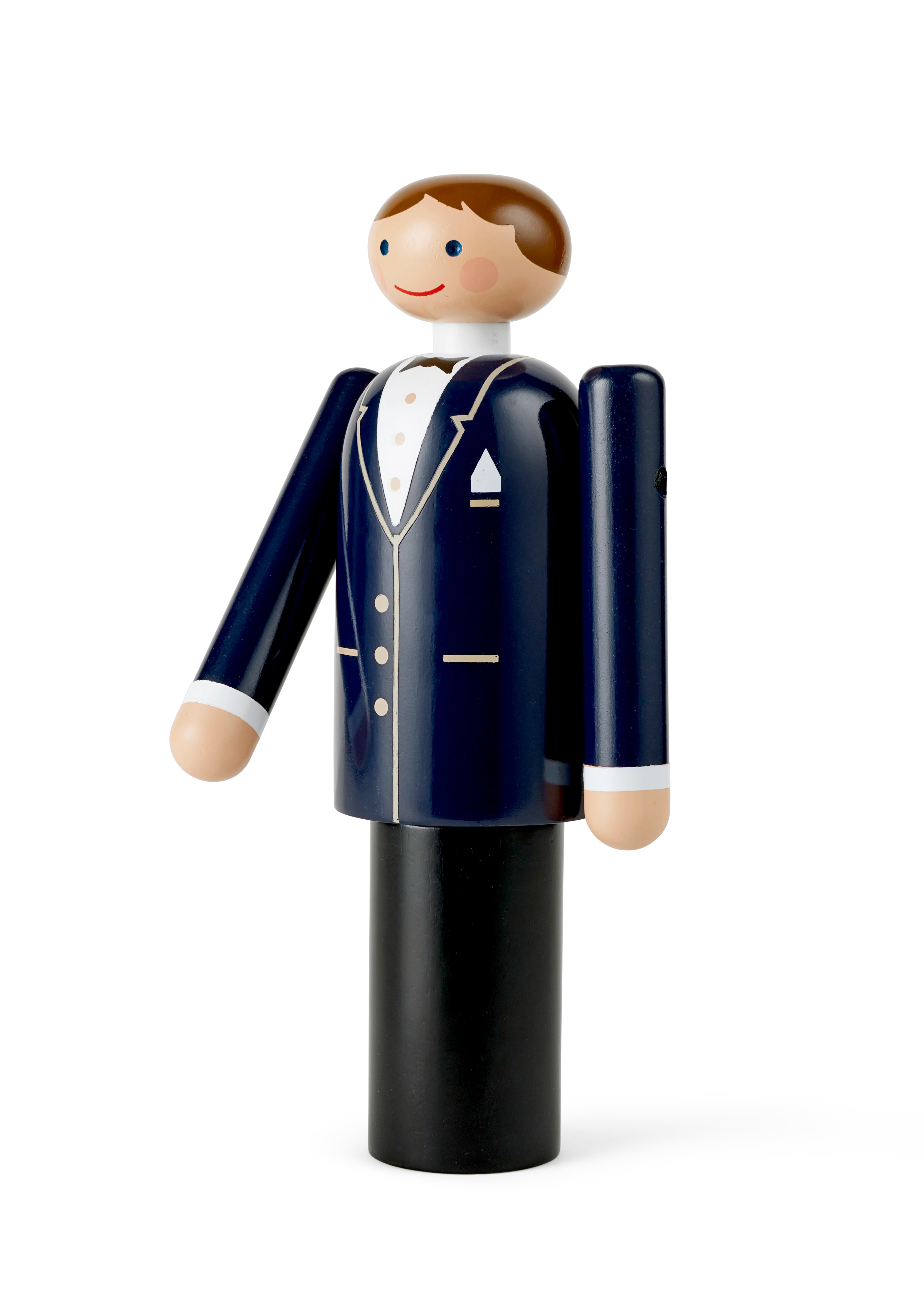 Groom H18 cm from Kay Bojesen in Blue/Black/White color, made of Wood