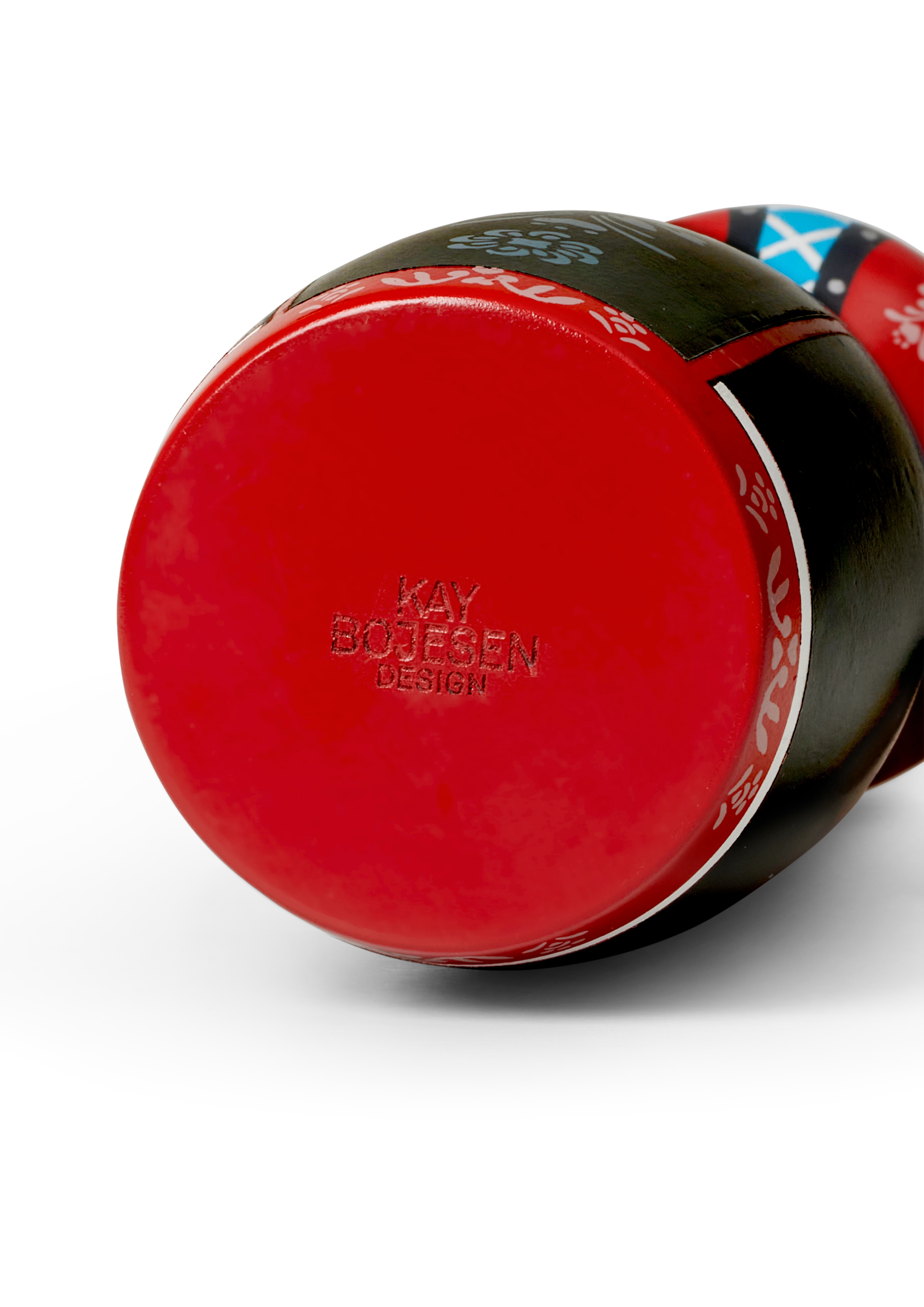 Woman Norwegian Bunad H18 cm from Kay Bojesen in Black/Red/White color, made of Wood