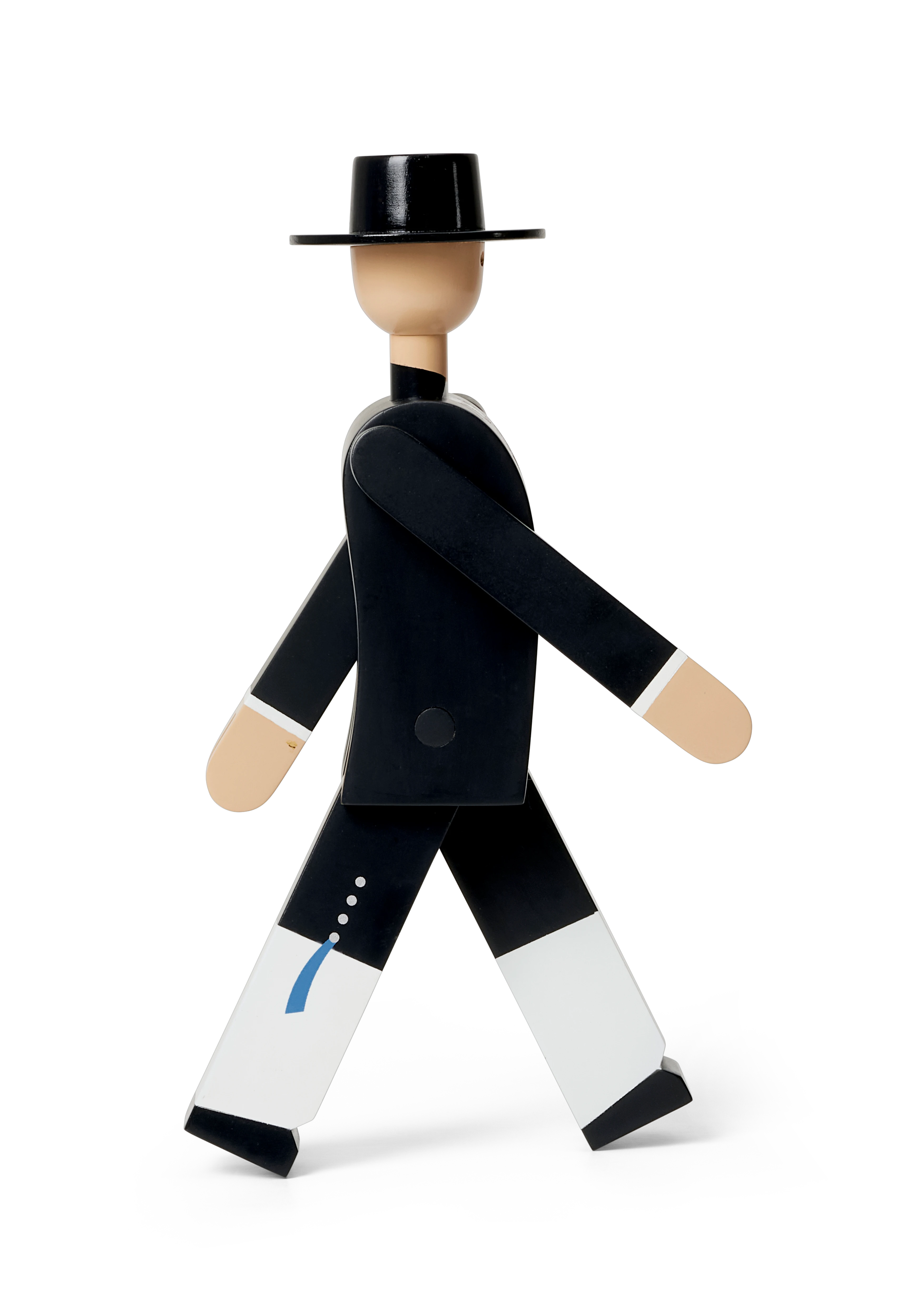 Mand Norsk Bunad H20.5 cm fra Kay Bojesen i farven Sort/Rød/Hvid, lavet af Træ