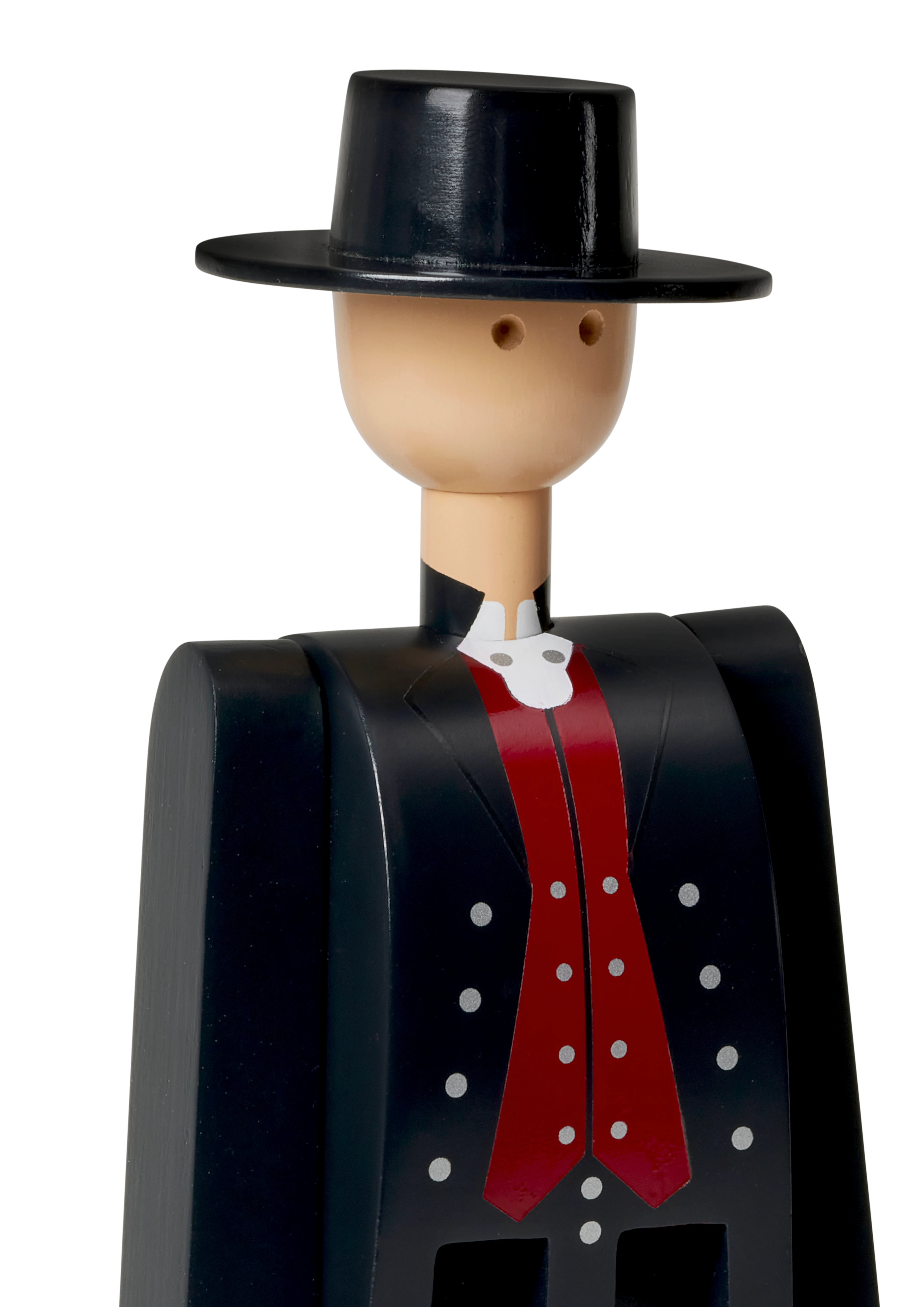 Man Norwegian Bunad H20.5 cm from Kay Bojesen in Black/Red/White color, made of Wood