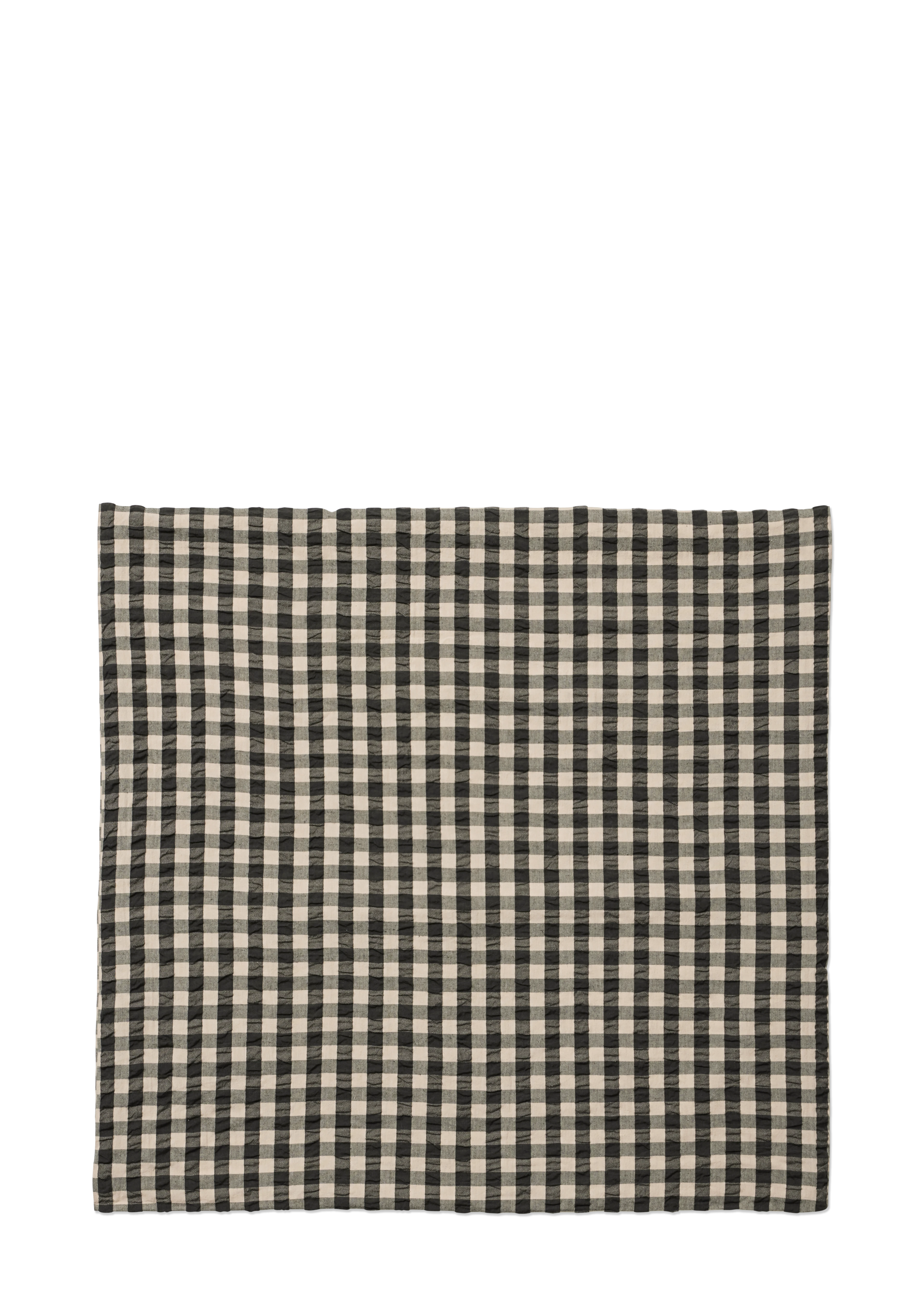 Pillowcase 60x50 cm from JUNA in Black/Sand color, made of Cotton