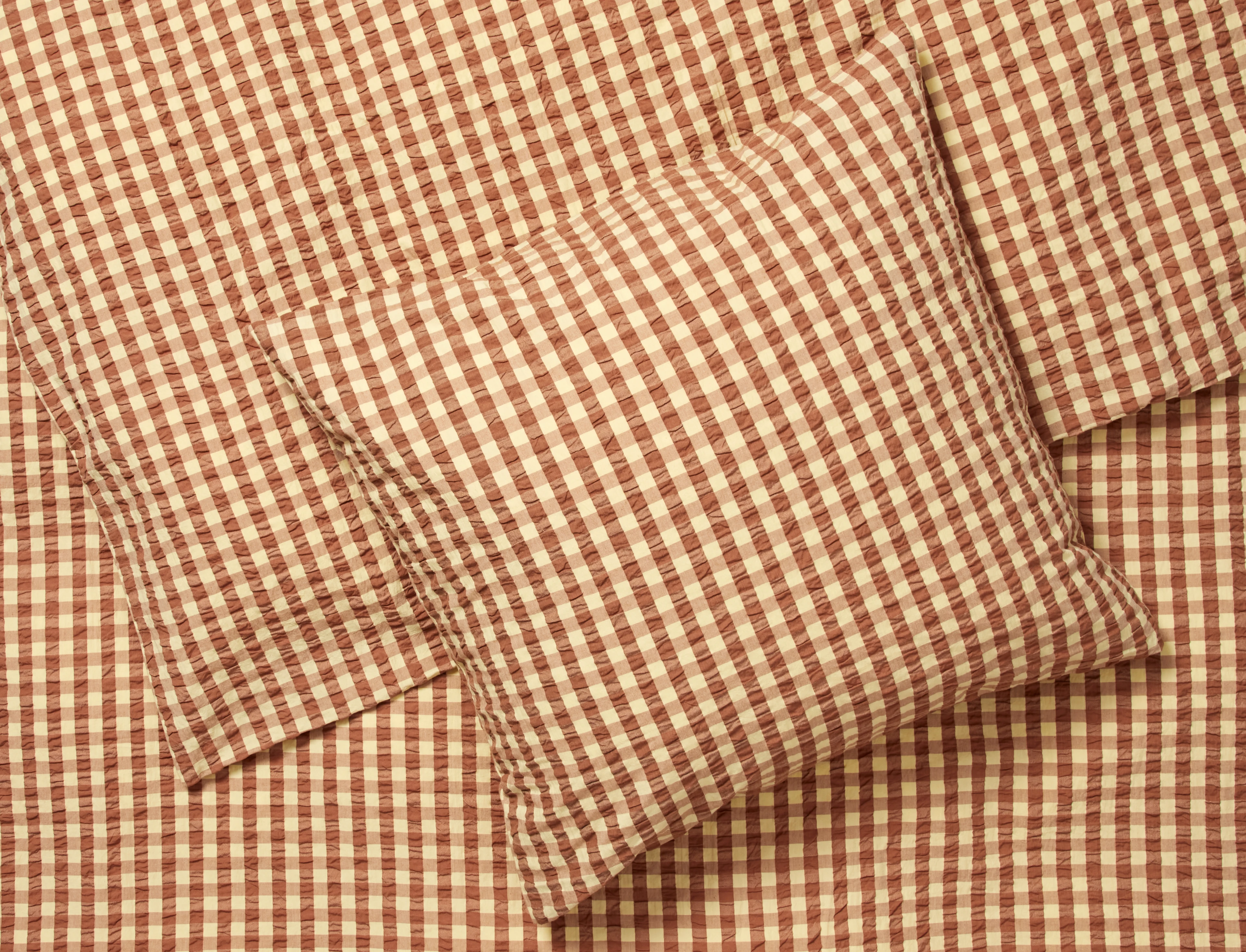 Bed linen 200x220 cm from JUNA in Cinnamon/Yellow color, made of Cotton